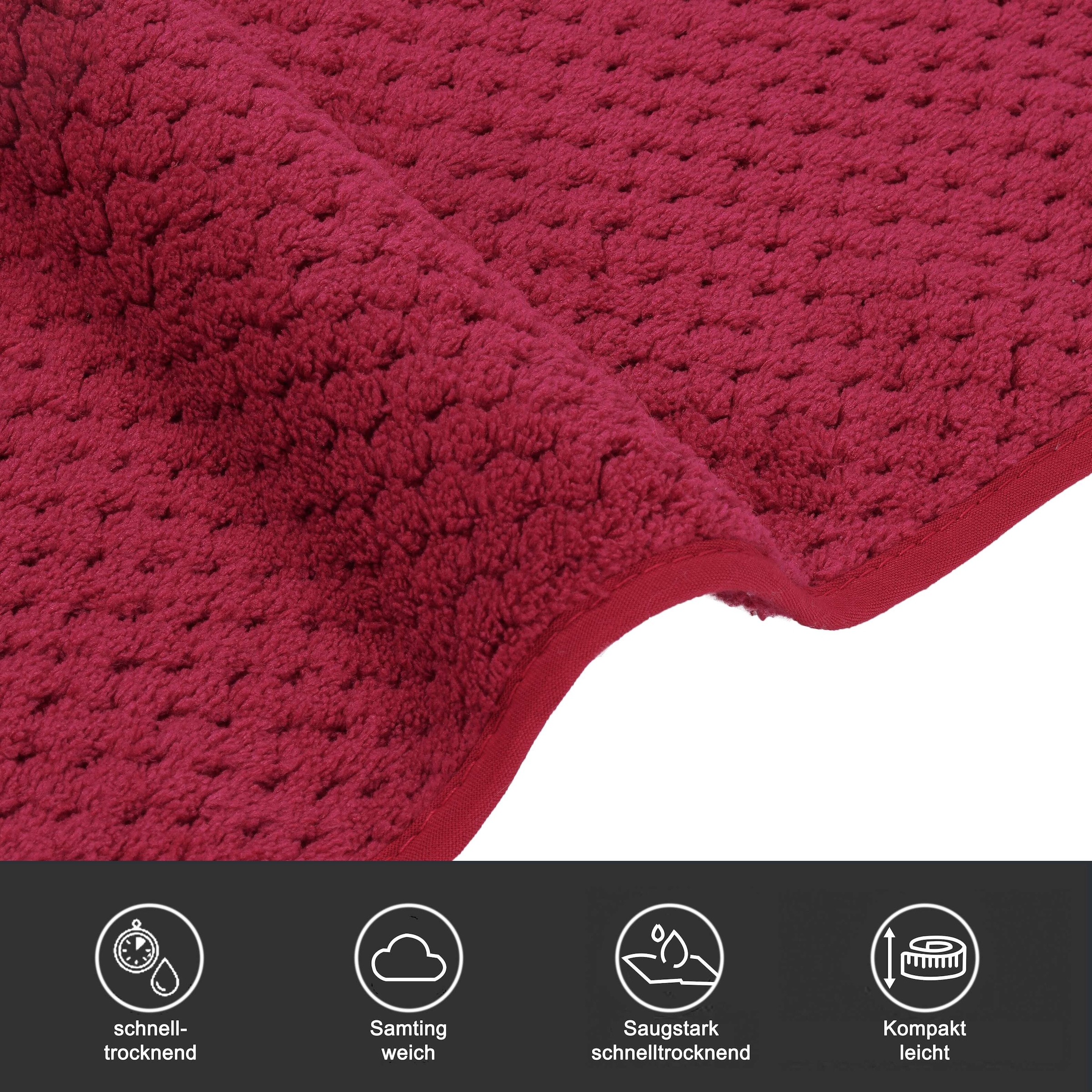 GOODproduct Serviettes »Parris, diverse Grössen, ideal als Sporthandtuch, Reisehandtuch« sehr leicht, kompakt, schnelltrocknend, Mikrofaser, mit Waffelmuster