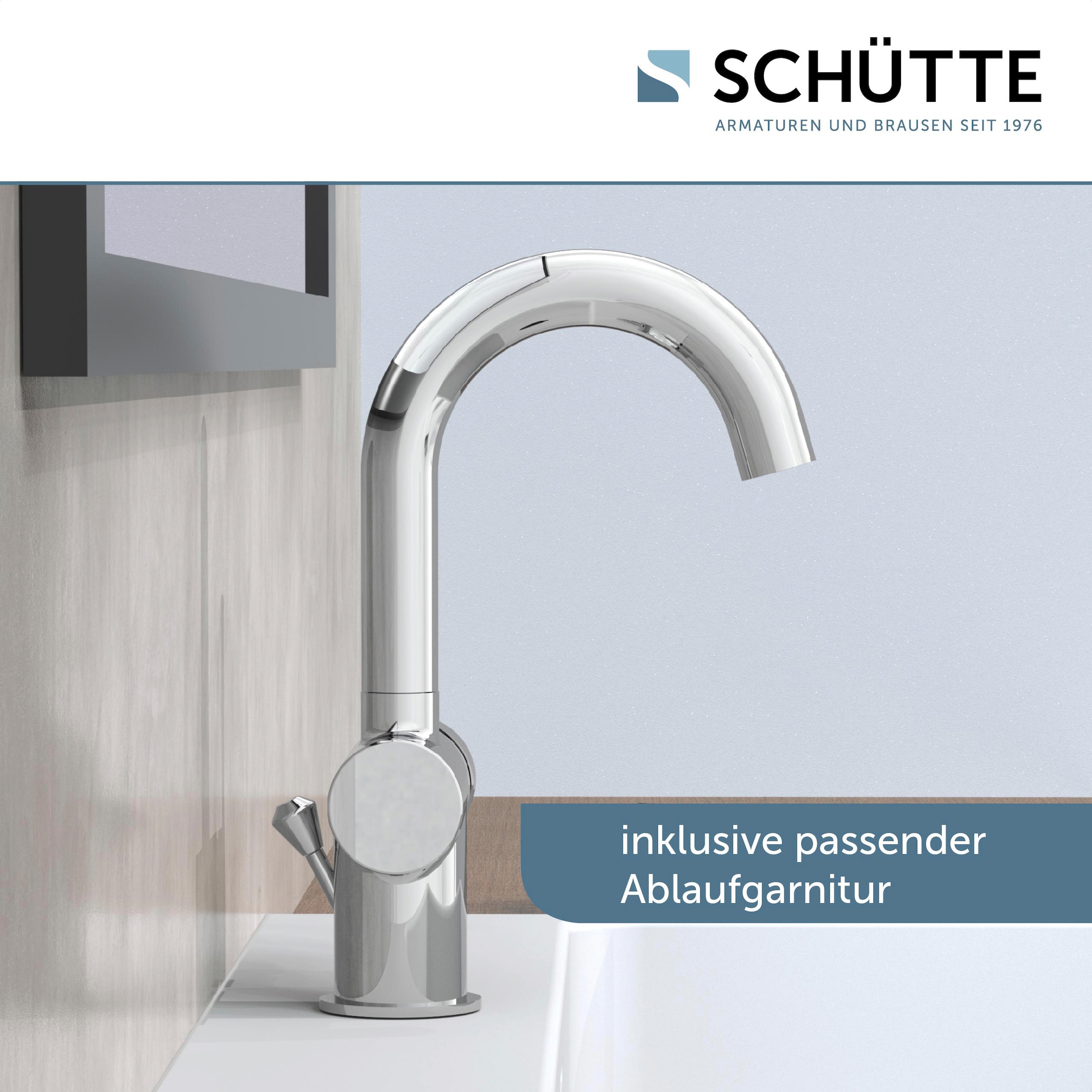 Schütte Robinet de lavabo »CORNWALL« fonction économie d'énergie Cold-Start, pivotant à 150°, incl. pop-up