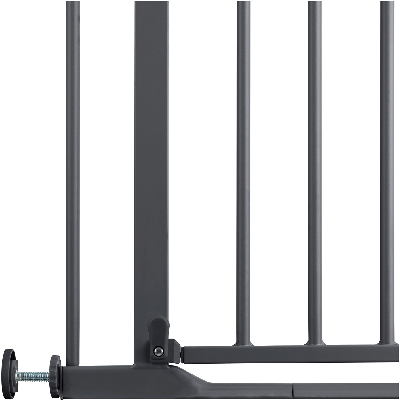 Hauck Türschutzgitter »Clear Step 2, Dark Grey« auch als Treppenschutzgitter verwendbar; 75-80 cm, flacher Durchgang