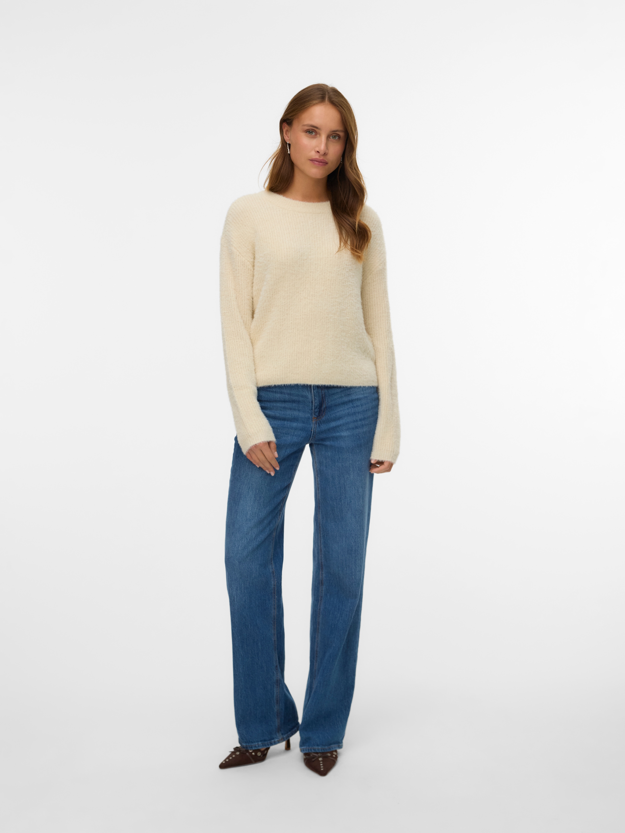 Vero Moda Pull en tricot »VMPUFF LS O-NECK PULLOVER BOO«