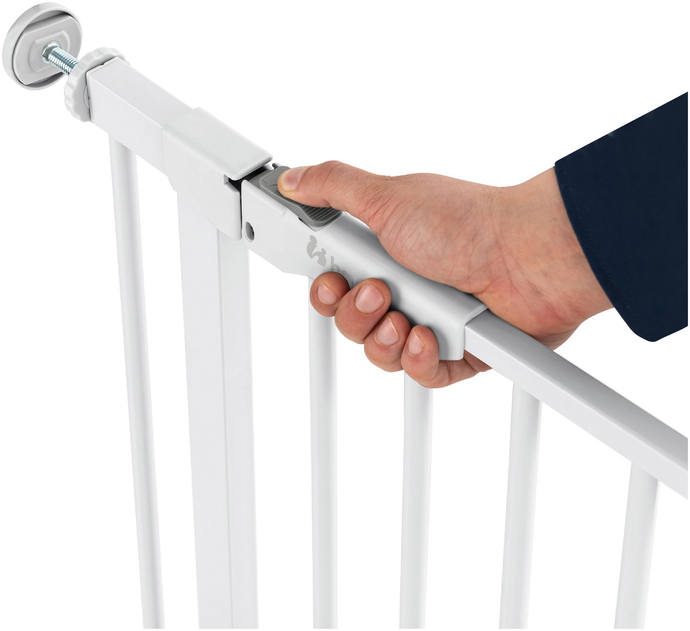 Hauck Türschutzgitter »Clear Step Autoclose 2 Set inklusive Verlängerung 9 cm, White« auch als Treppenschutzgitter verwendbar; 84-89 cm; flacher Durchgang