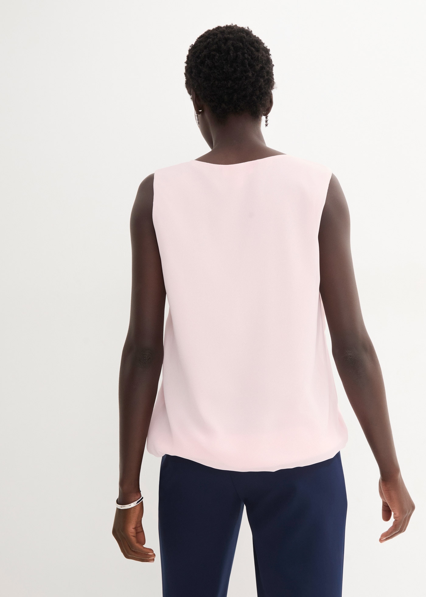 bonprix Top chemisier lockerer Schnitt, für Frühjahrsmode und Sommermode, aus Polyester