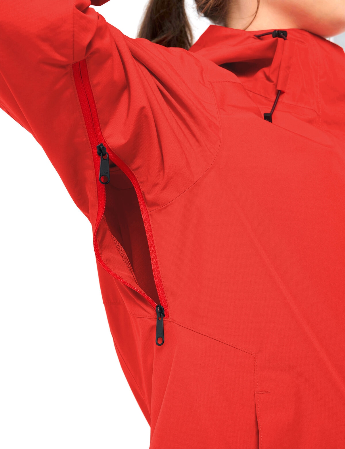 VAUDE Veste de pluie »WOMEN'S STRATHCONA JACKET« avec capuche avec capuche à cordon, imperméable, coupe-vent, respirant,