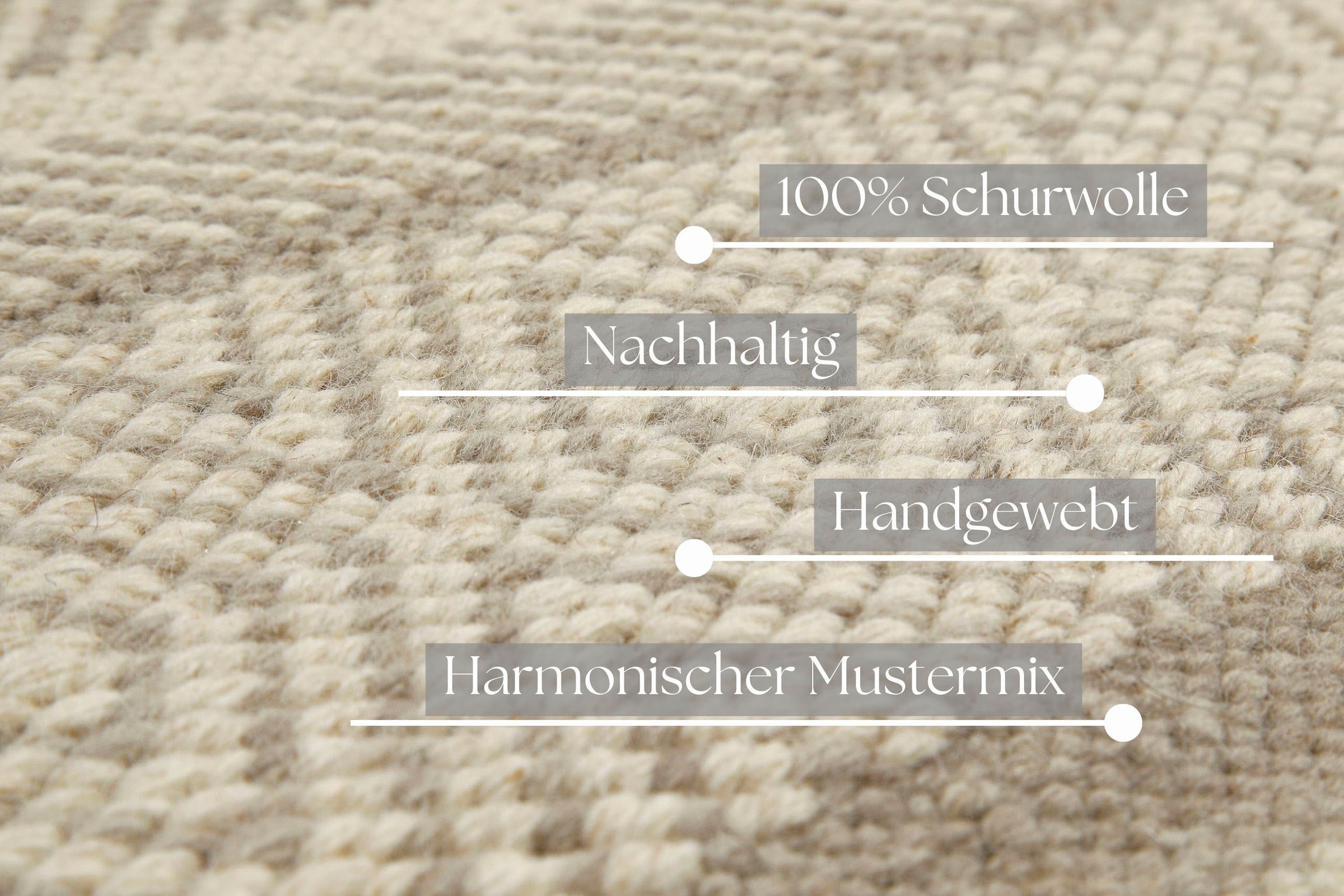 GOODproduct Teppich »Niamh« rechteckig 6 mm Höhe Flachgewebe, Kelim, Wolle, geometrisches Muster, Wohnzimmer