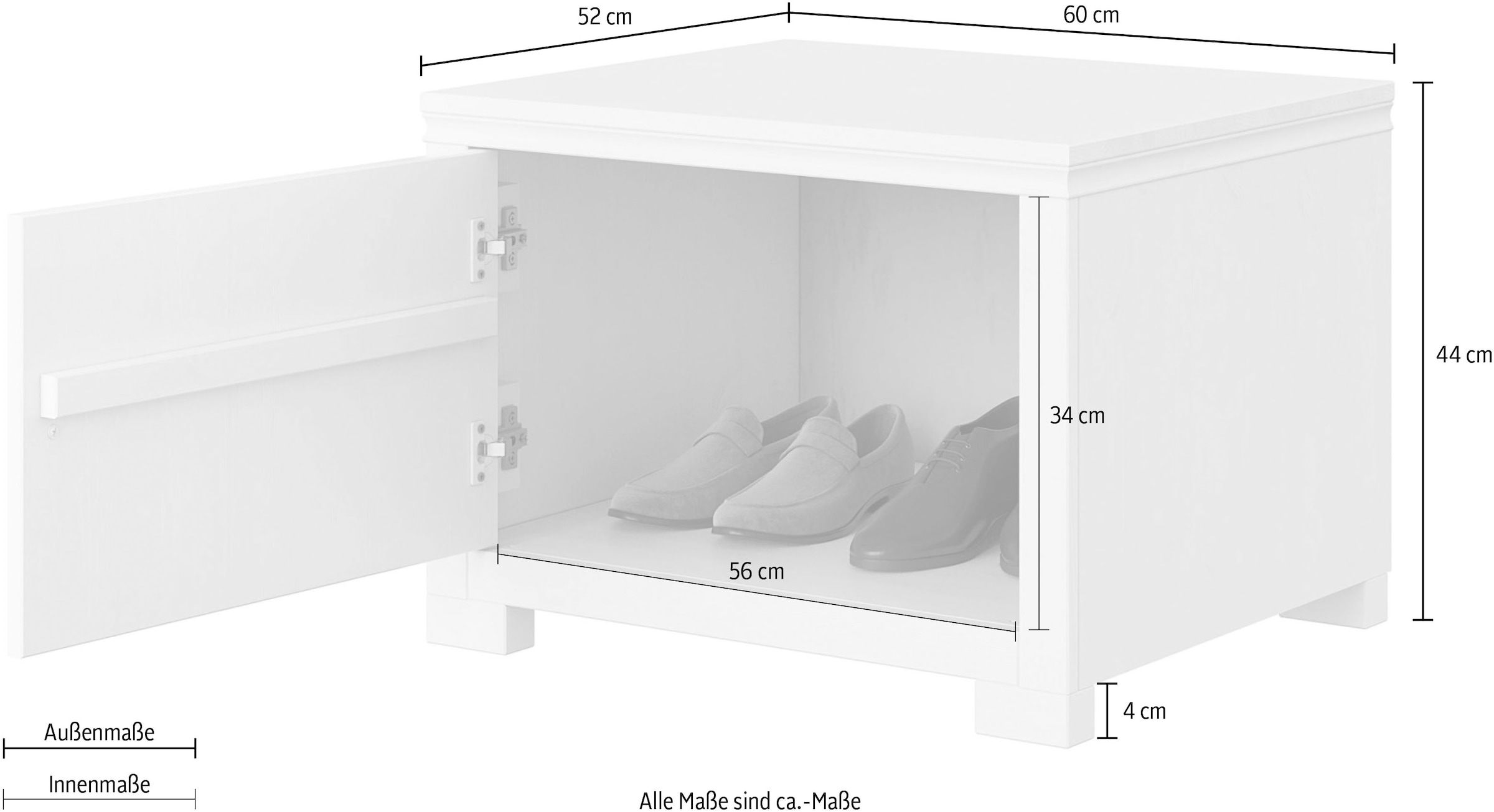 GOODproduct Armoire d'appoint »Gotland, Schrankmodulsystem, einzeln oder mit der Serie kombinierbar« H/L/P env. 60/60/52 ou env. 44/60/52,  pin massif, utilisation variable, aussi pour pentes de toit
