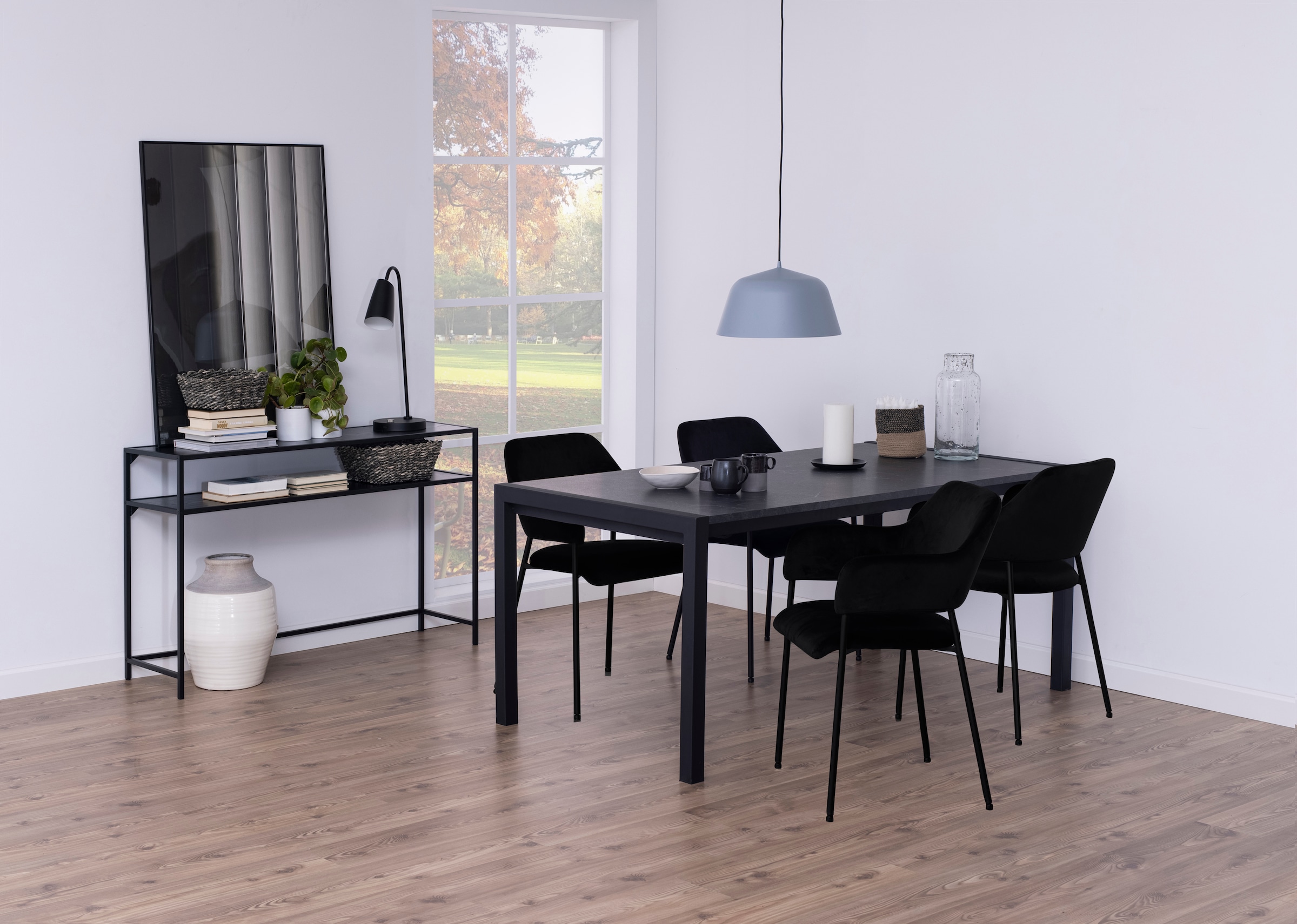 ACTONA GROUP Table console Structure métallique et 1 tablette, largeur 120 cm, autres variantes disponibles