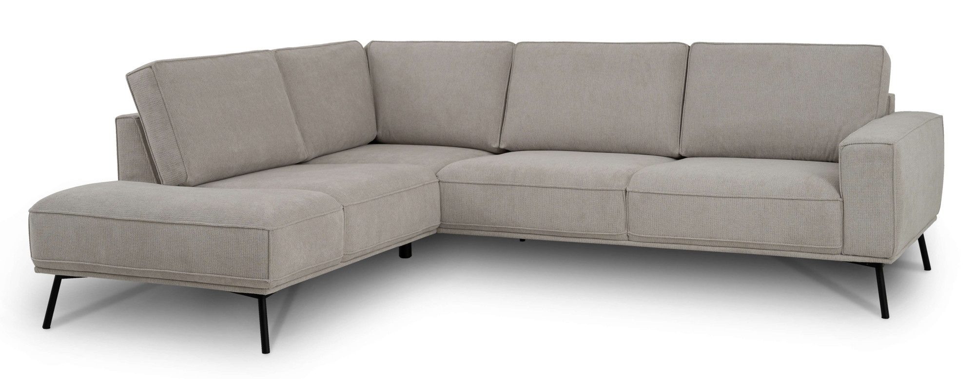 GOODproduct Ecksofa »Vosby« 260 cm, Chenille,  mit dekorativer Kedernaht, Wellenunterfederung