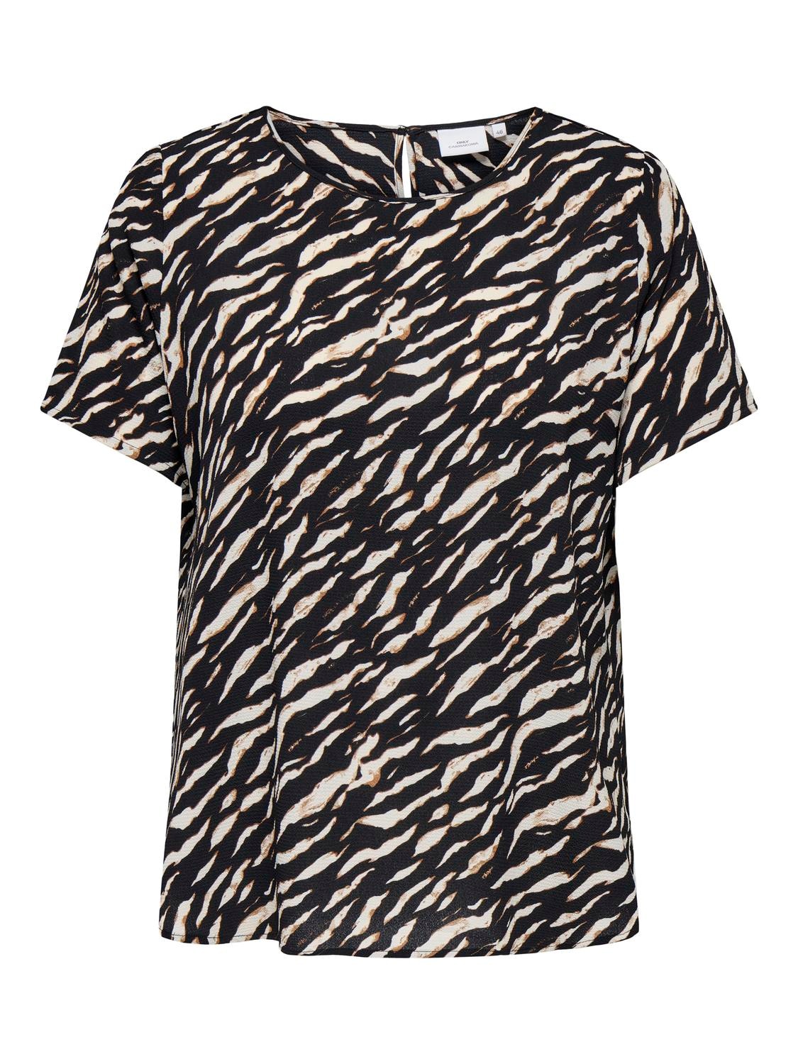 ONLY CARMAKOMA »CARVICA SS TOP WVN NOOS« Materialmix, regular fit