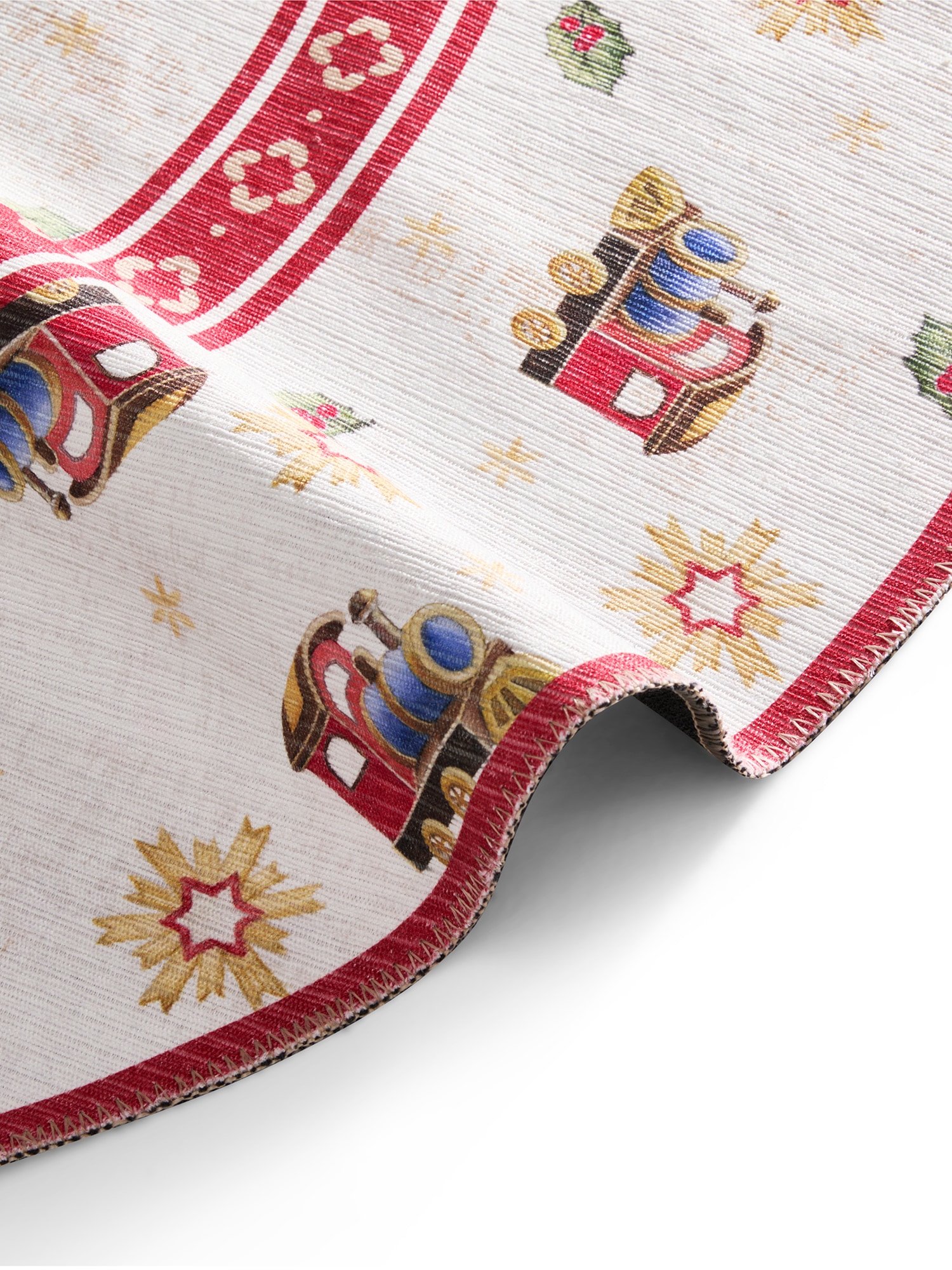 Villeroy & Boch Tapis »Toy's Delight Limited Edition Santa Claus« Rond 3 mm Höhe Limited Edition, Weihnachten, Wohnzimmer, Baumrock, Waschbar, Rund