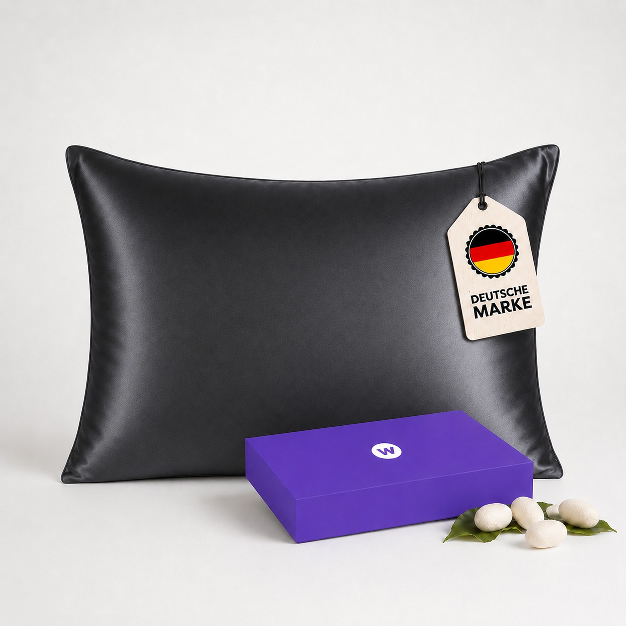 Wolkenfeld Housse de coussin »Seidenkissenbezug 100 % Maulbeerseide, 22 Momme, 6A, 40x80, OEKO-TEX« Doux pour la peau et les cheveux, avec boîte cadeau