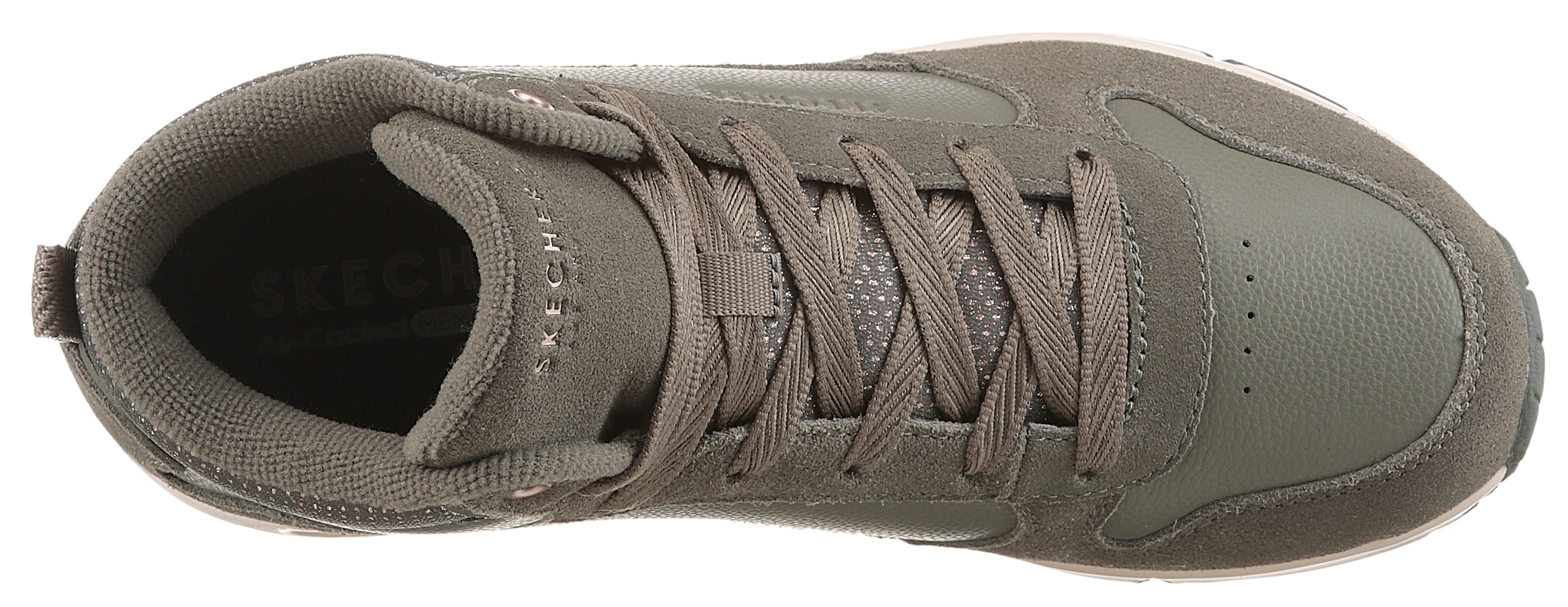 Skechers Baskets compensées »UNO-STACRE SHINE«  High Top Sneaker, Schnürboots mit Luftkammern Sohle