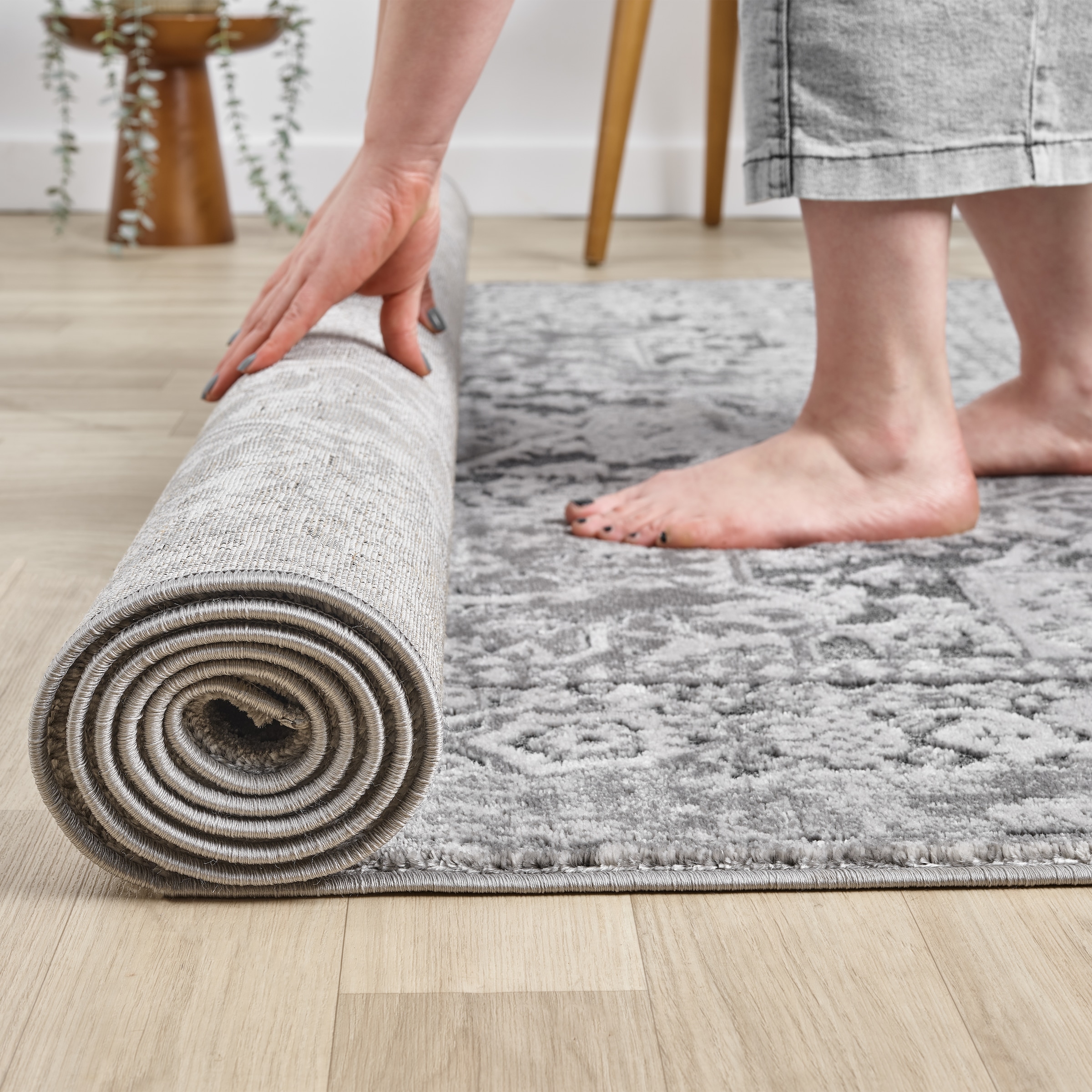 GOODproduct Teppich »Kylan, Designer-Teppich, Hoch-Tief-Struktur, dezenter Glanz« rechteckig 9 mm Höhe Schrumpf-Garn-Effekt, im Vintage-Look, dichte Qualität, Wohnzimmer