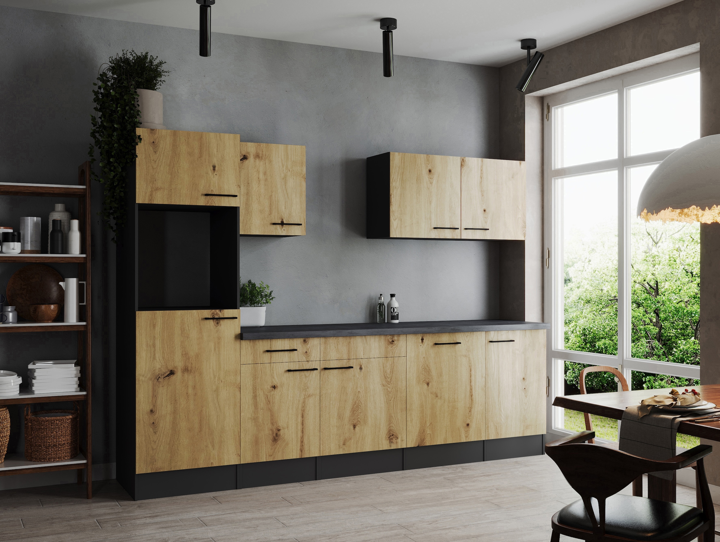 RESPEKTA Küchenzeile »Oliver« Breite 280 cm, 90 cm Arbeitshöhe, in exklusiver Konfiguration für OTTO