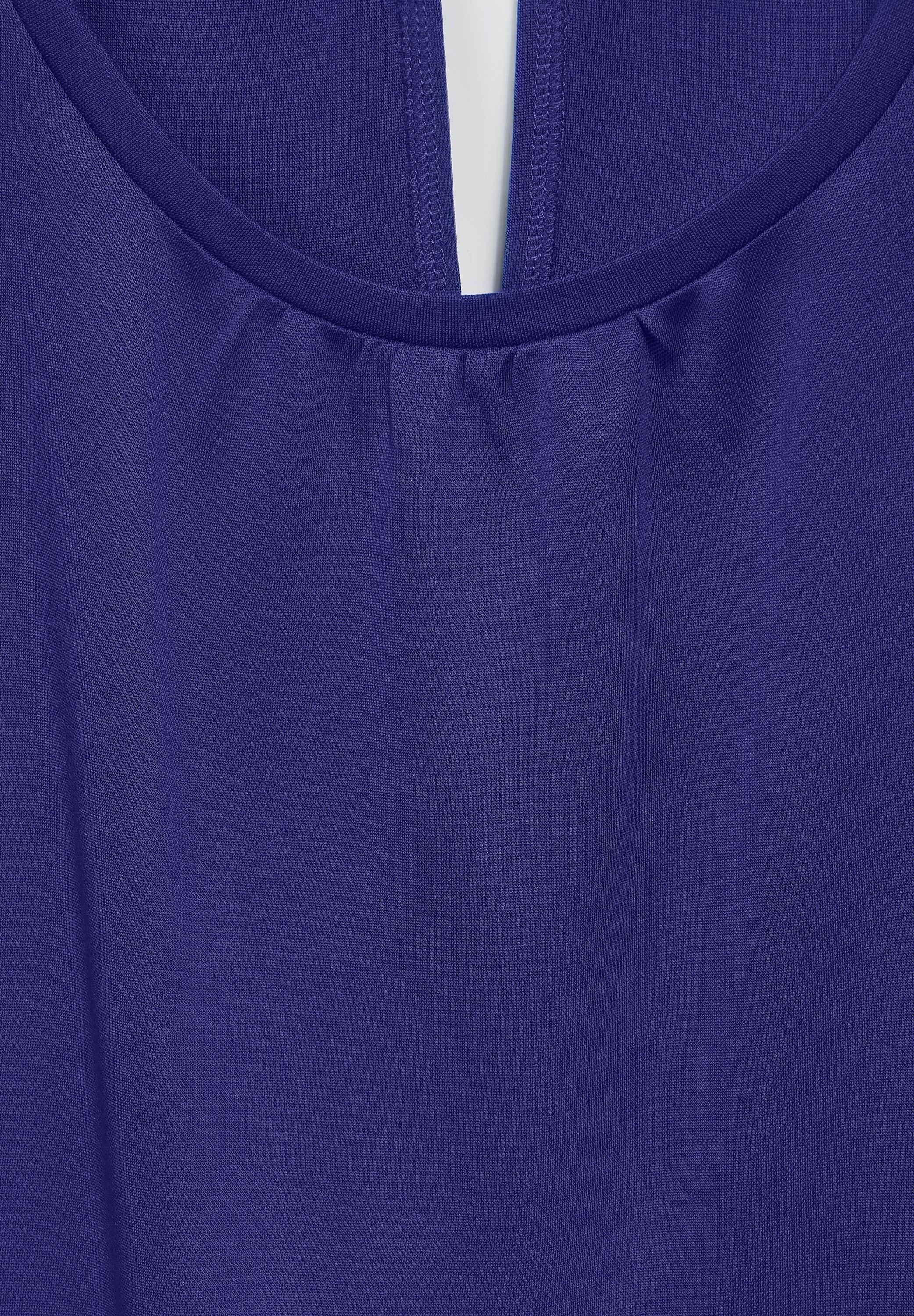 STREET ONE Shirttop im Seidenlook und mit Knopf im Nacken