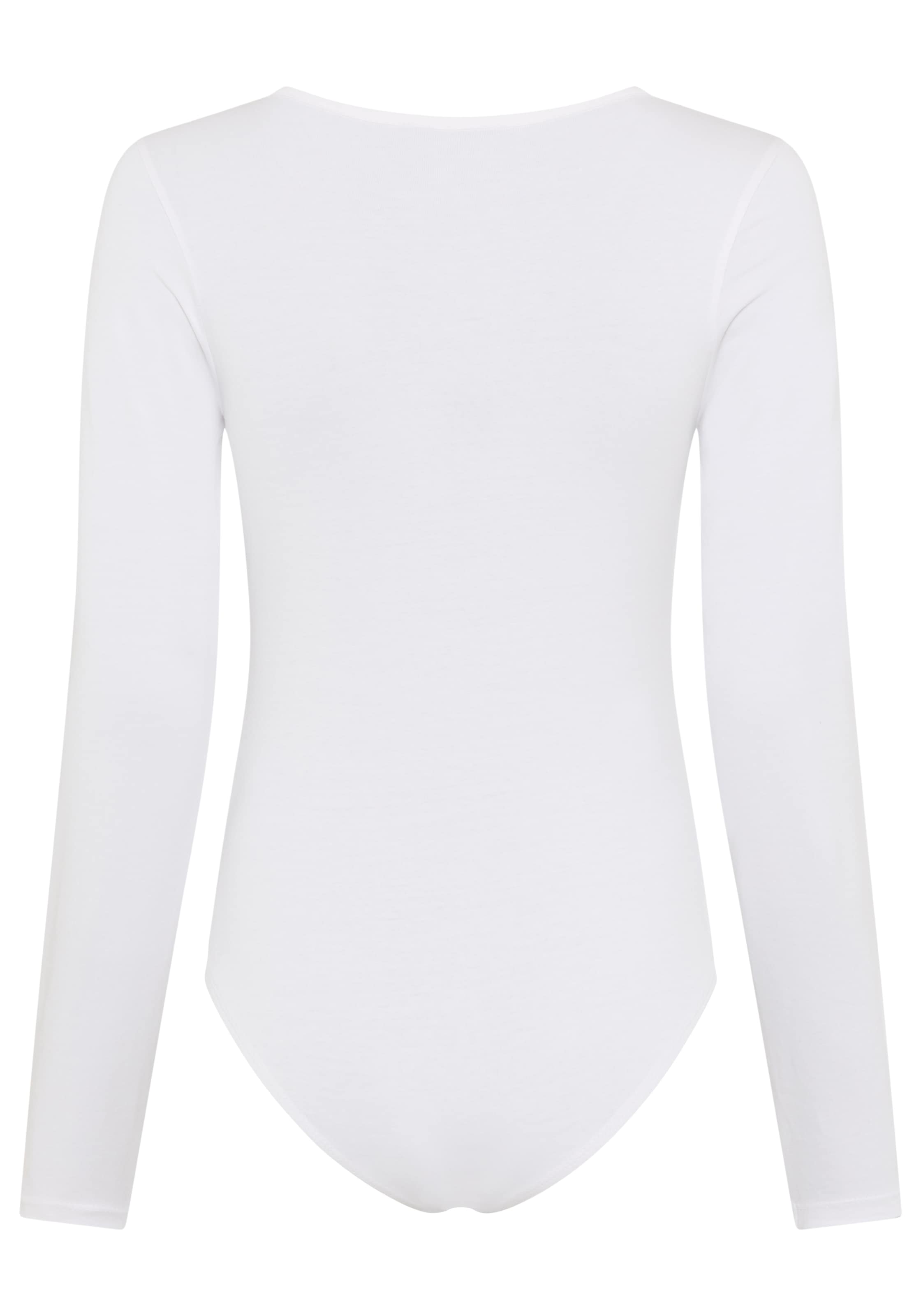 Laura Scott Langarmbody V-Ausschnitt, figurbetonte Passform, Basic Design