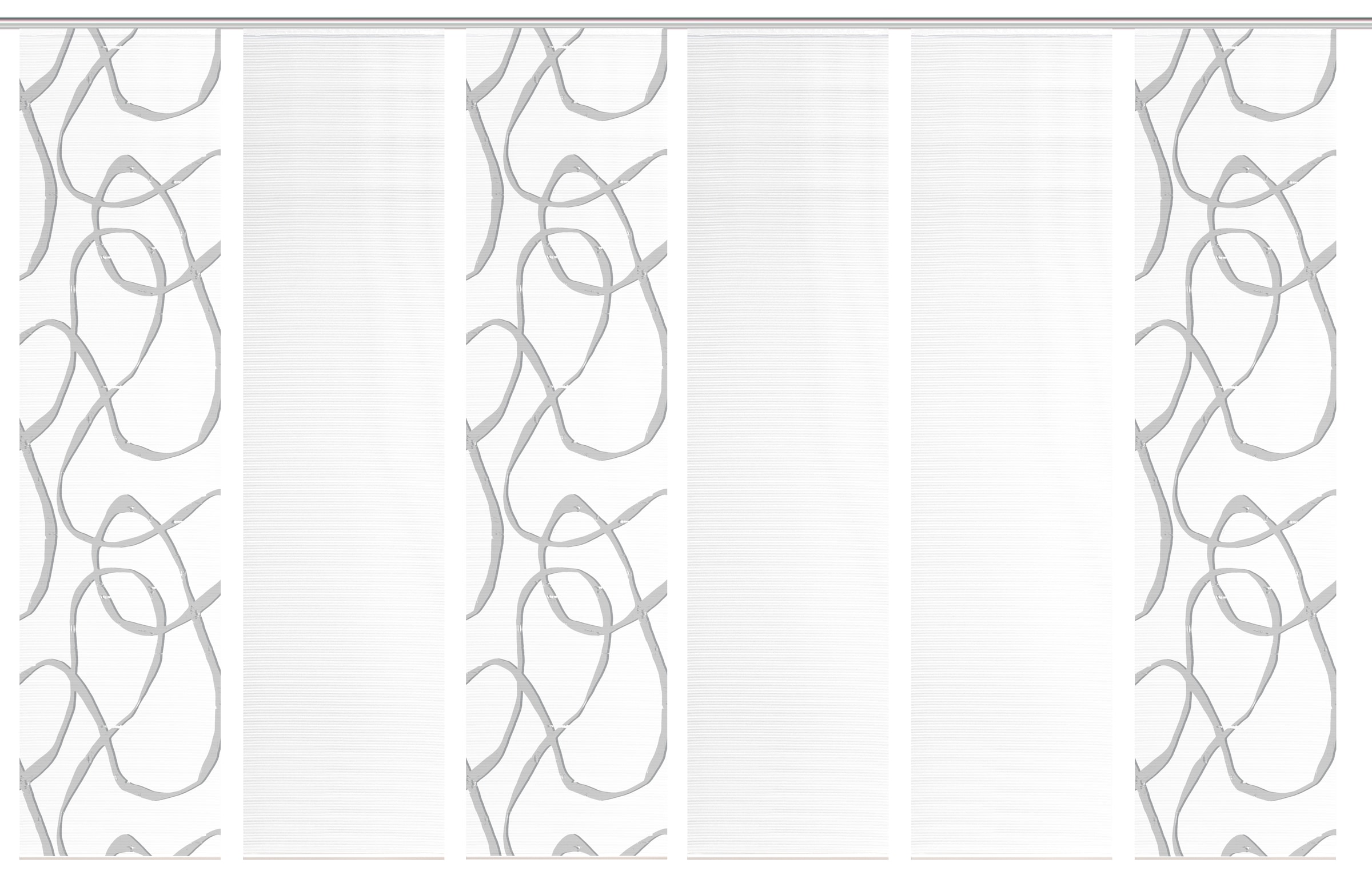 Vision S Rideau coulissant »OPHELIA« Support de panneau 6 cuis tlg. rideau coulissant, aspect bambou, impression numérique, SET