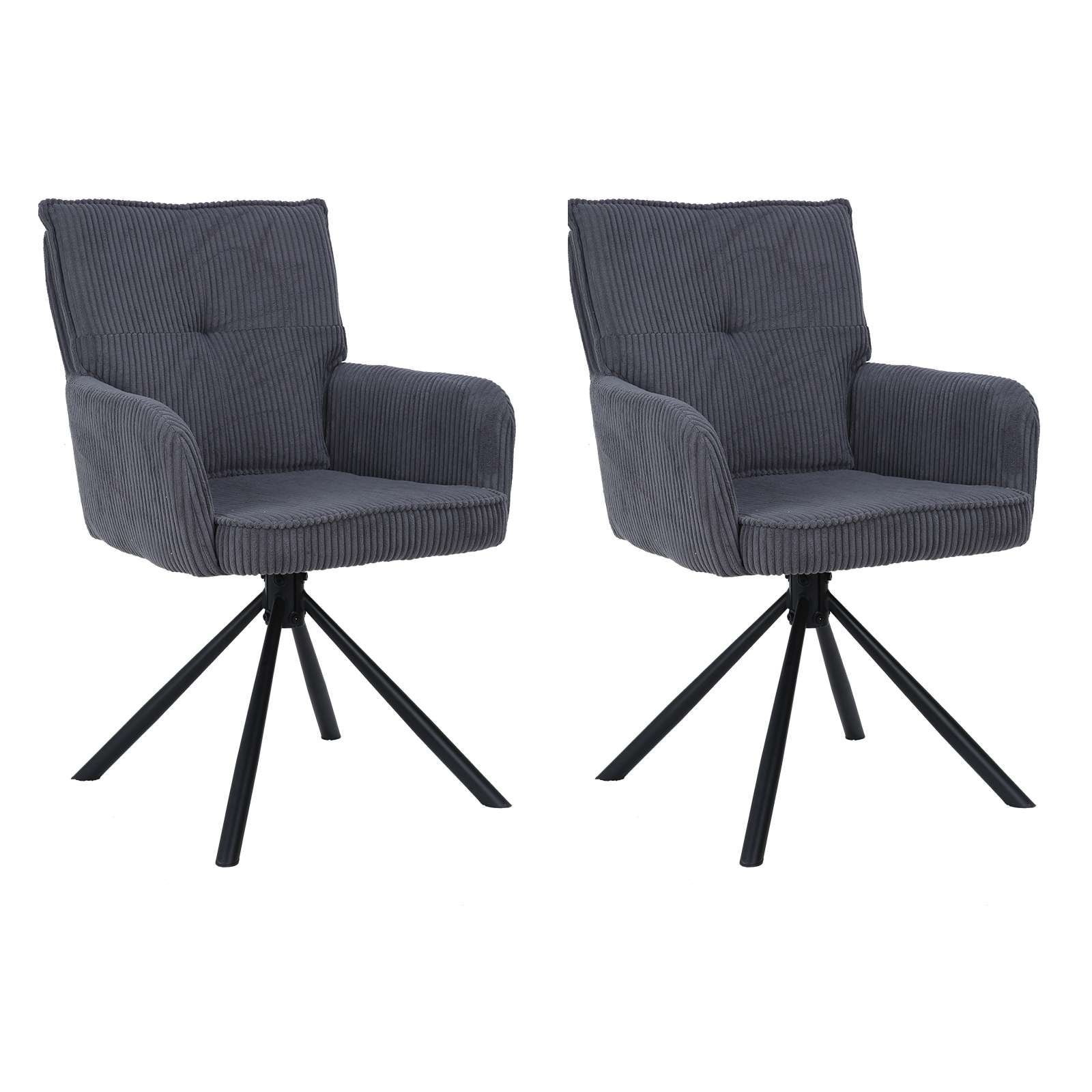 GOODproduct Esszimmerstuhl »Les Choux« () 2 Stk.gepolsterte Rückenlehne, Armlehne und Sitzfläche, Sitzhöhe 48 cm