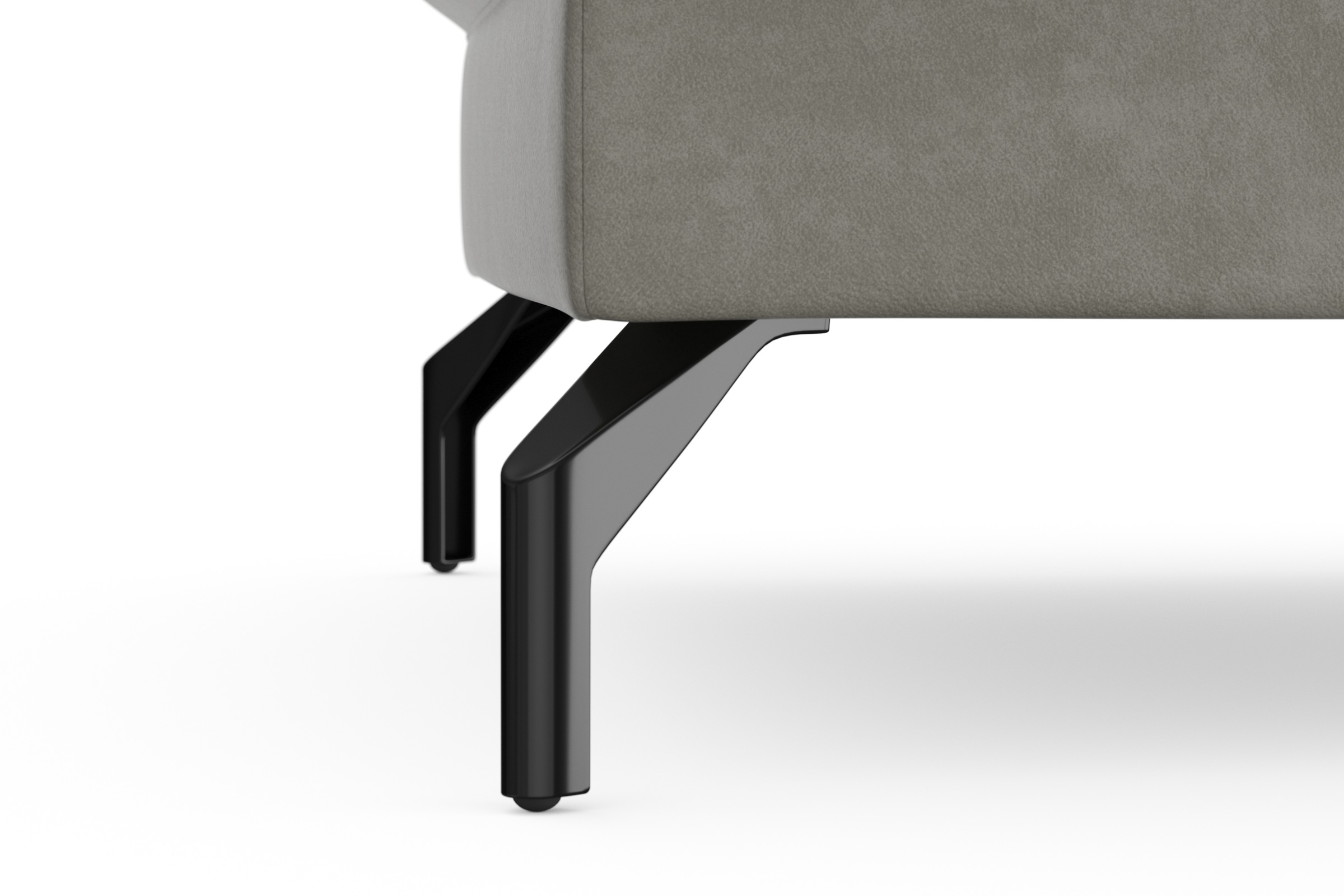 sit&more Hocker »Fashion« inklusive Federkern, mit hochwertigen, schwarzen Metallfüssen