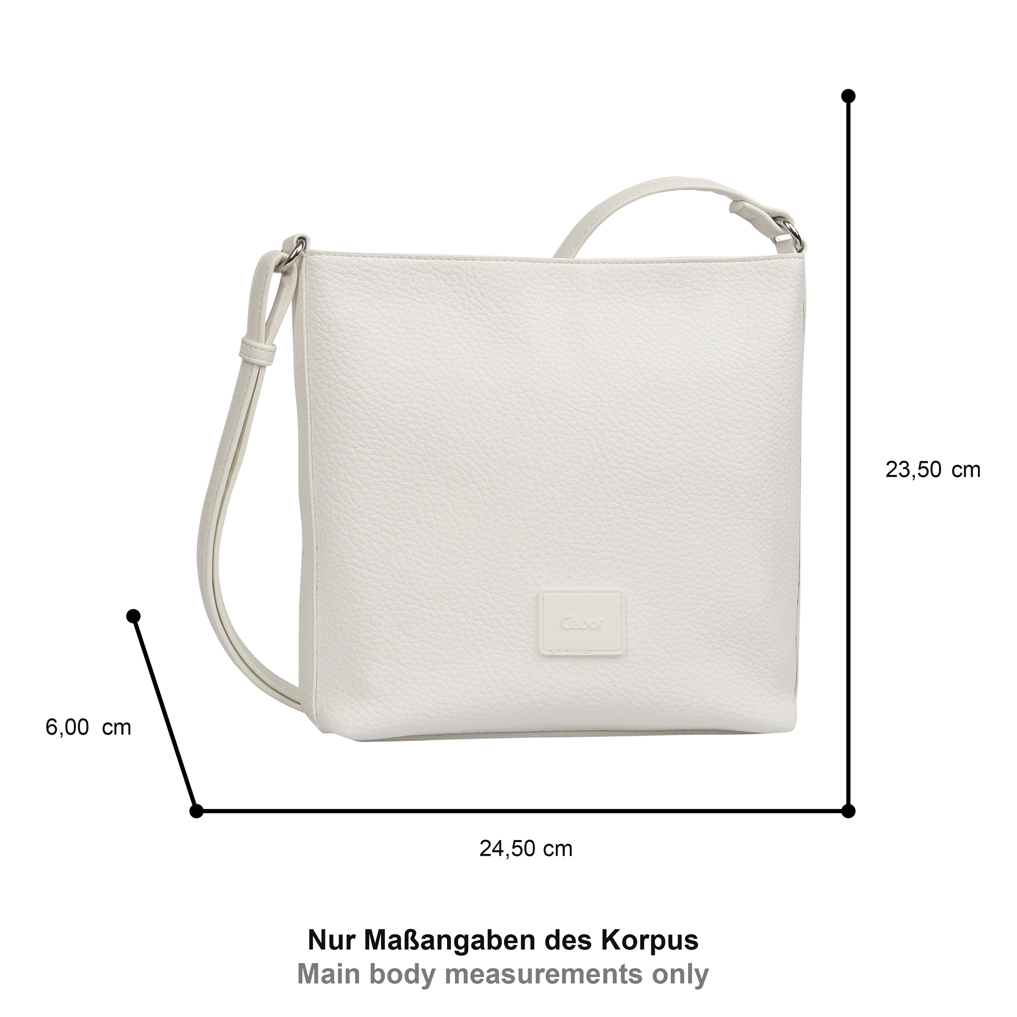 Gabor Umhängetasche »Elfie« Damen Schultertasche, Handtasche mit Logo-Aufnäher