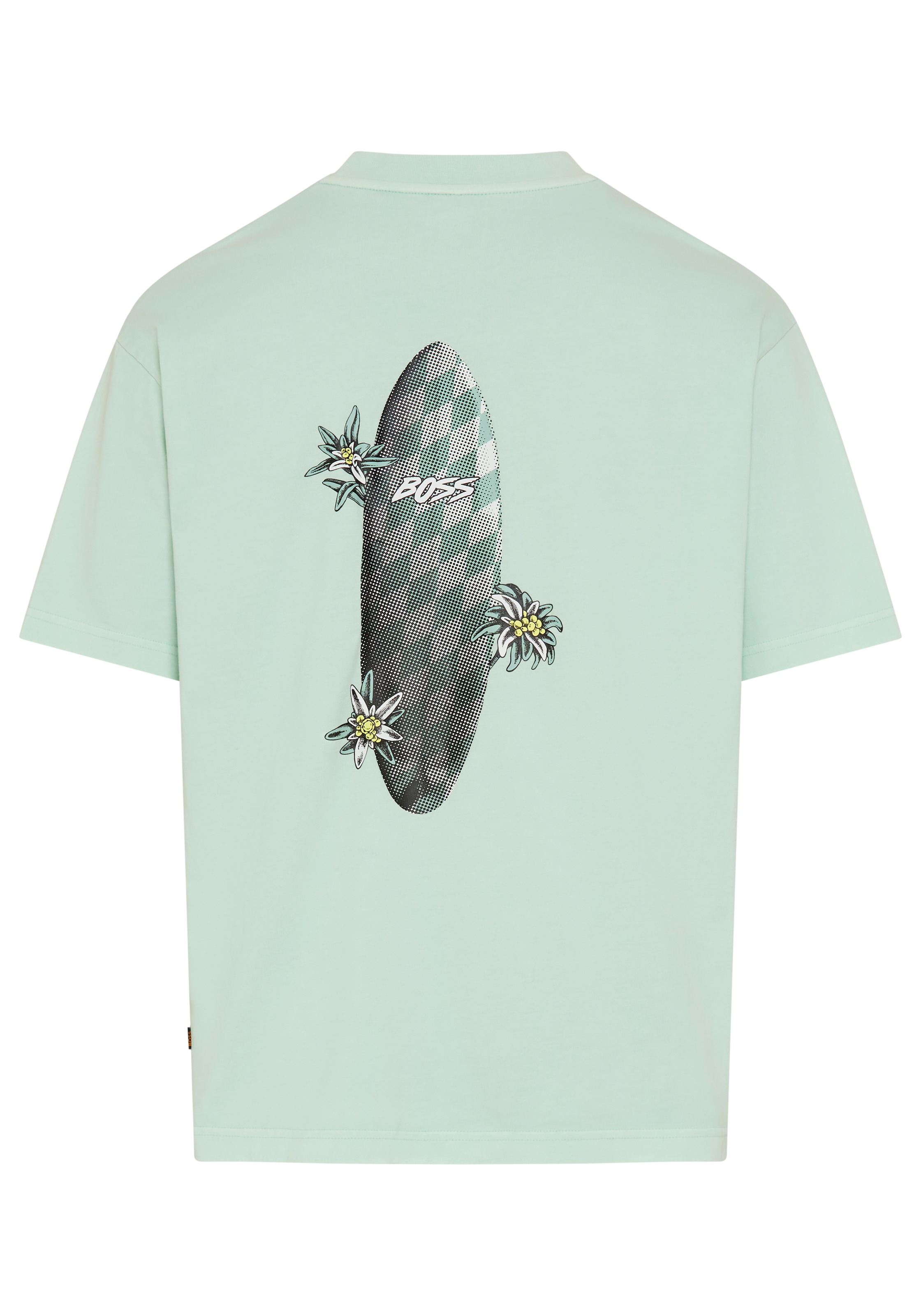 BOSS ORANGE T-Shirt Relaxed Fit, sommerlicher Druck, reine Baumwolle