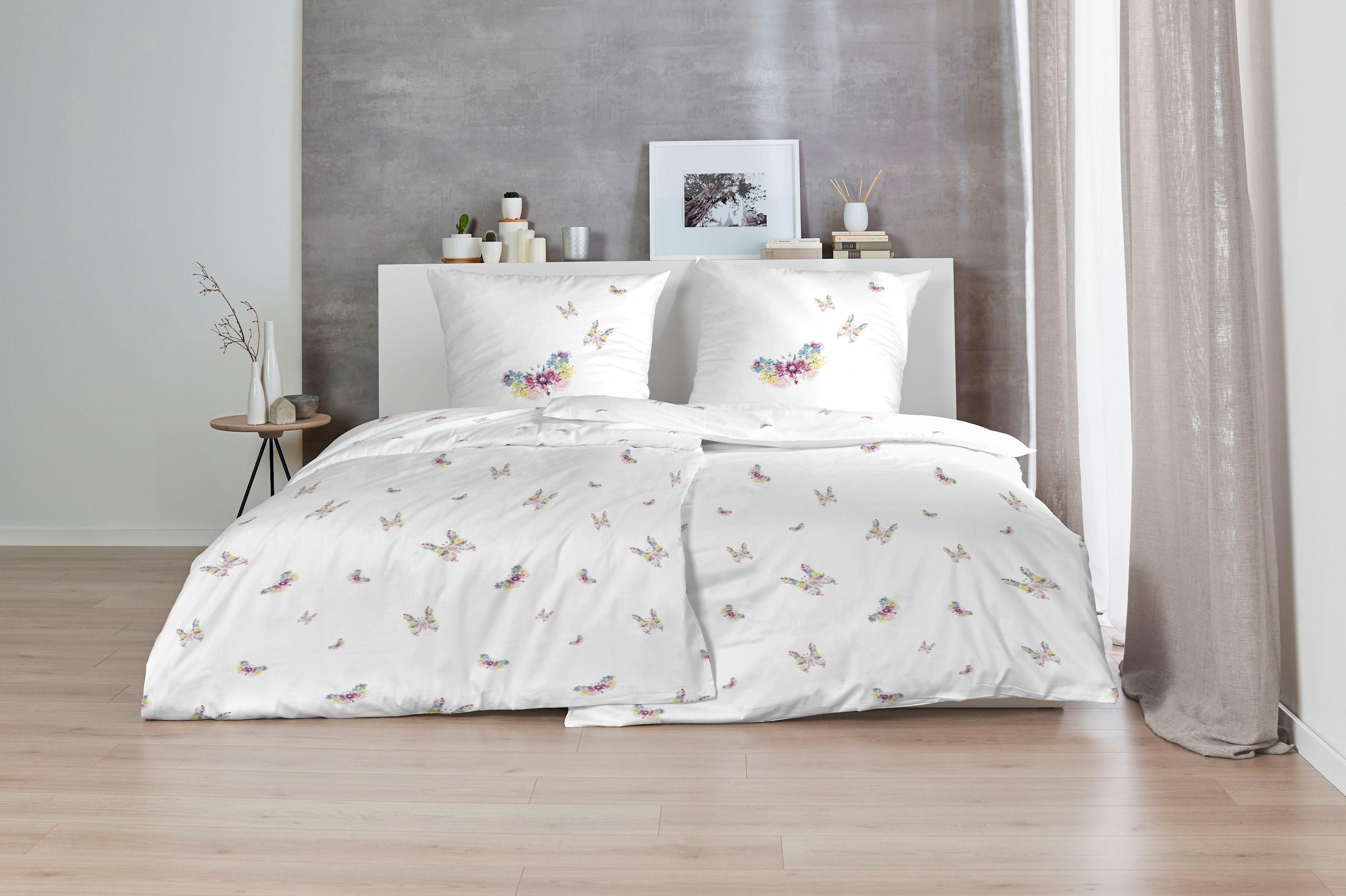 Primera Bettwäsche »Butterfly« 2 Stk. tlg. mit Schmetterlingen