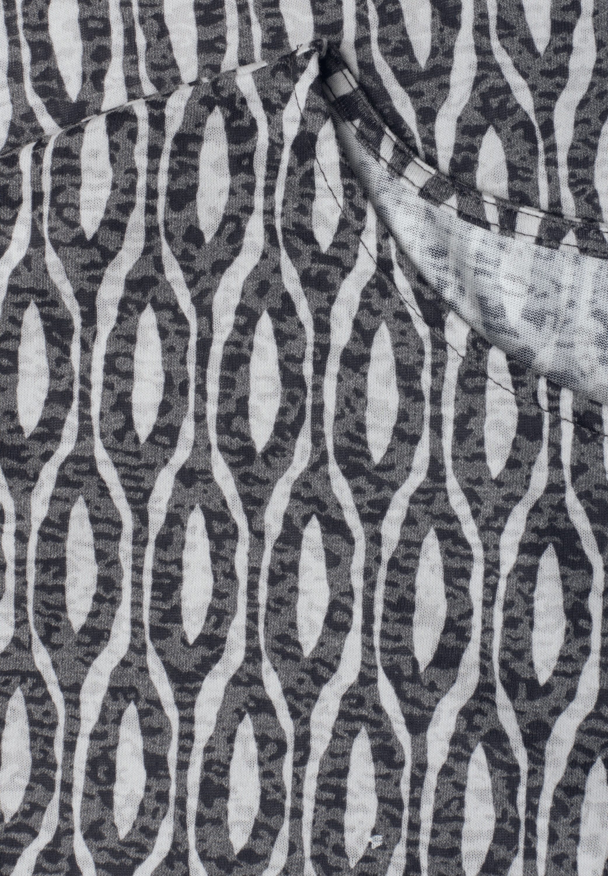 STREET ONE Haut de chemise Sommershirt im Ausbrenner-Look/mit Allover-Print