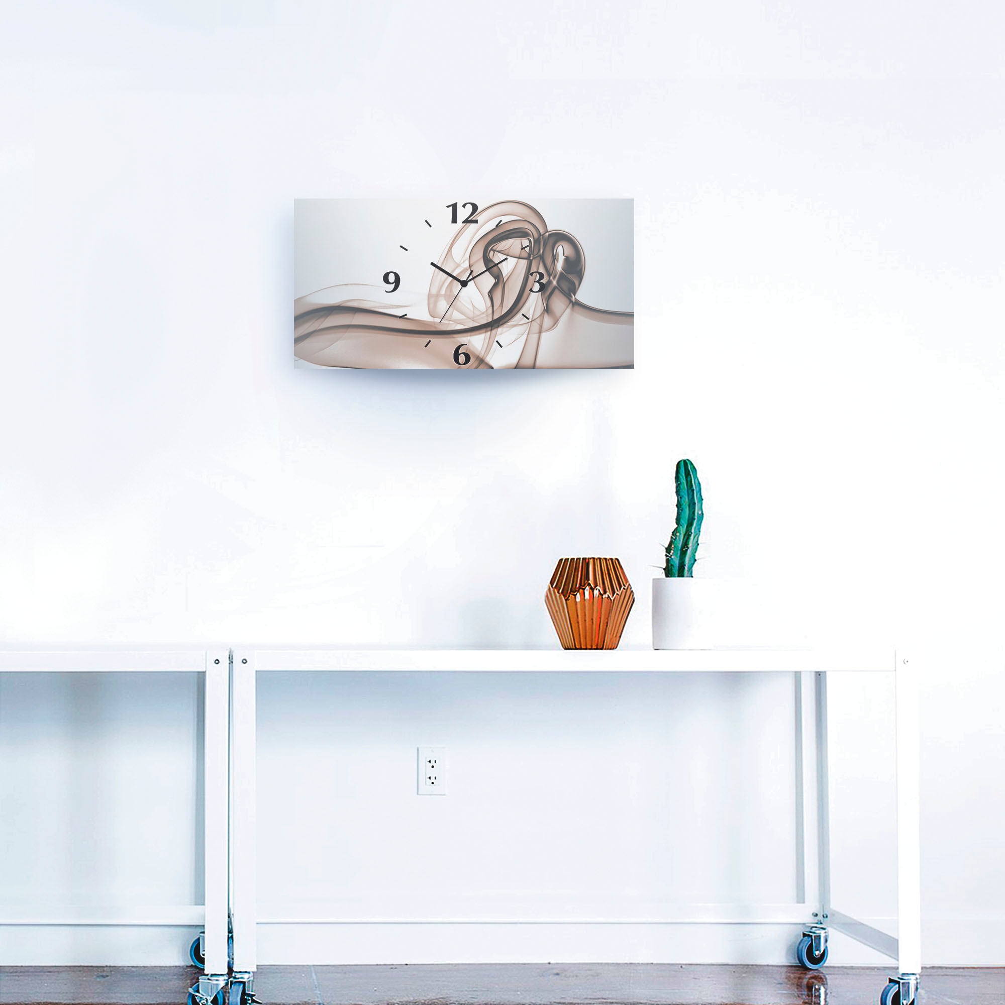 Artland Horloge murale »Aufeinandertreffen Hintergrund- braun« wahlweise mit Quarz- oder Funkuhrwerk, lautlos ohne Tickgeräusche