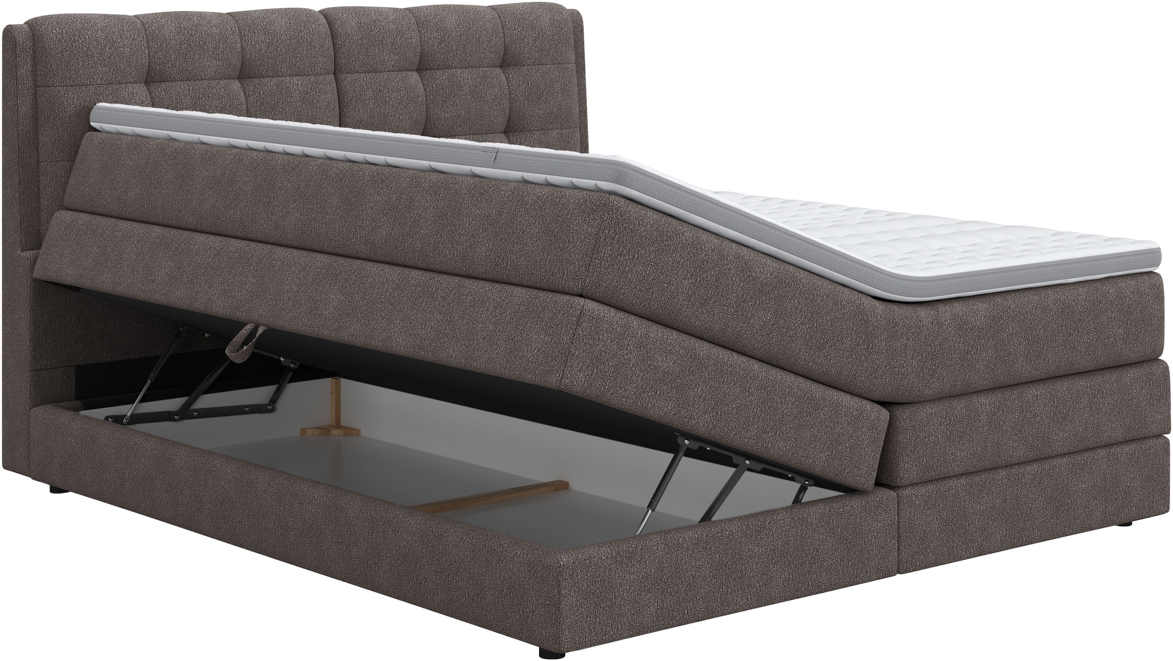 COTTA Boxspringbett »Fort II, in verschiedenen Breiten erhältlich - auch als Familienbett!« inkl. Bettkasten und Topper