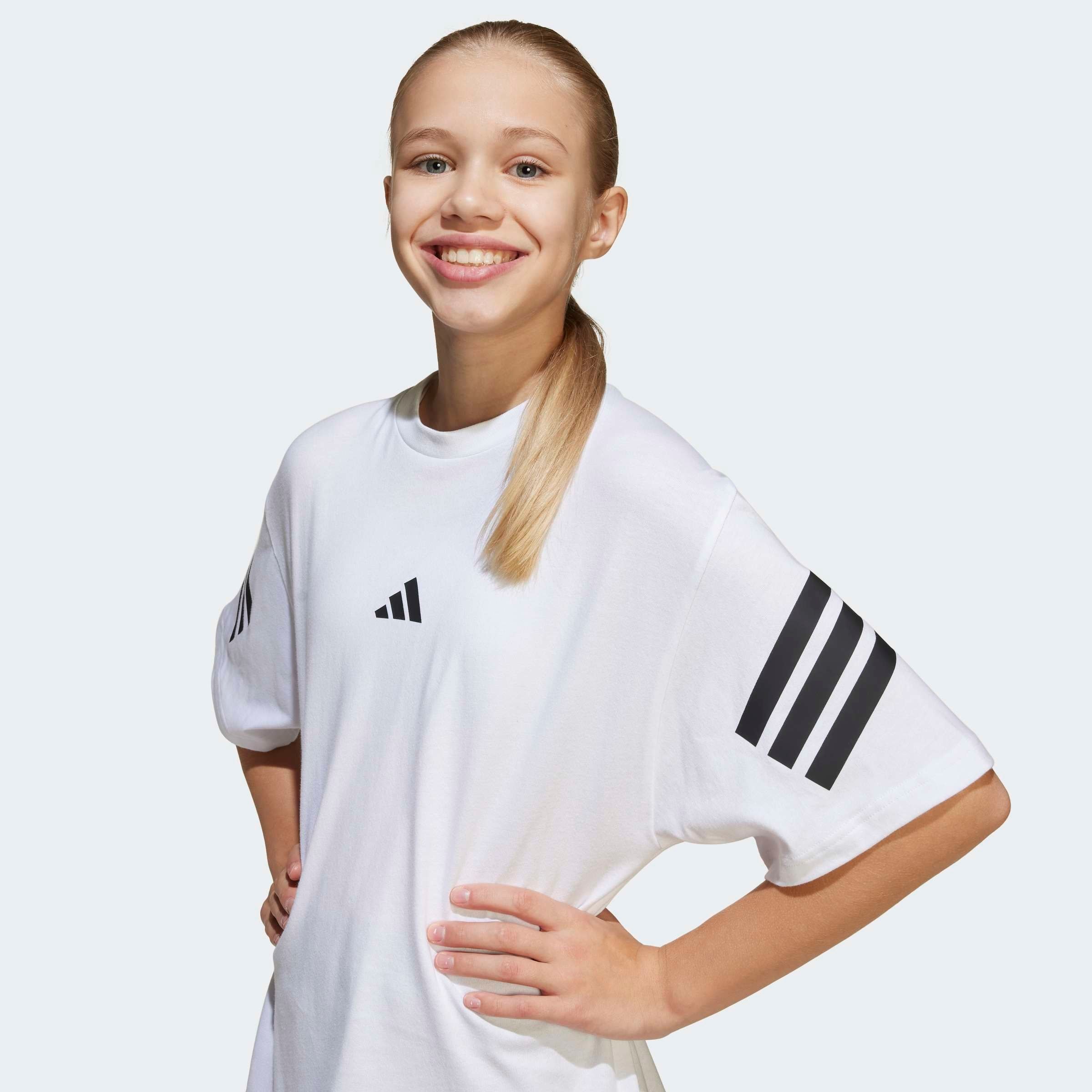 adidas Sportswear T-Shirt »J FI 3S T« lockerer Schnitt, sportlicher Stil, Rundhalsausschnitt