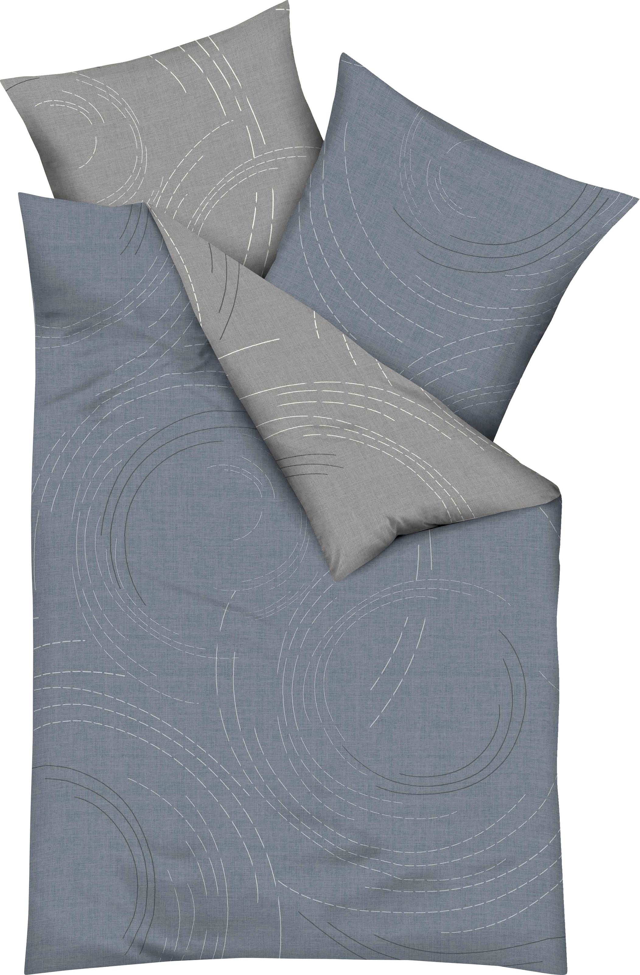 Kaeppel Wendebettwäsche »Jaro, in Gr. 135x200 , 155x220 oder 200x200 cm« 2 Stk. tlg. mit Reissverschluss, 100% Baumwolle, Bettwäsche mit zeitlosem Design