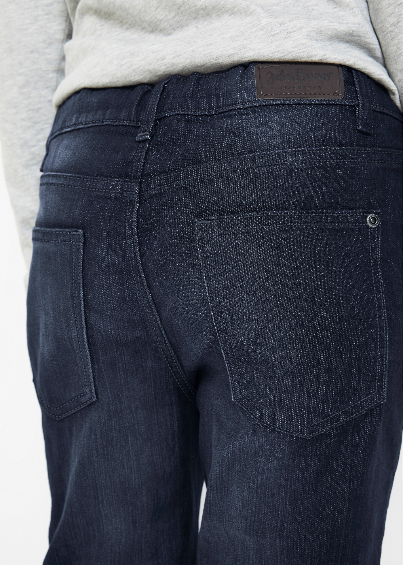 bonprix Jeans slim , Slim Fit Stretch-Jeans mit verstellbarem Bund, Straight
