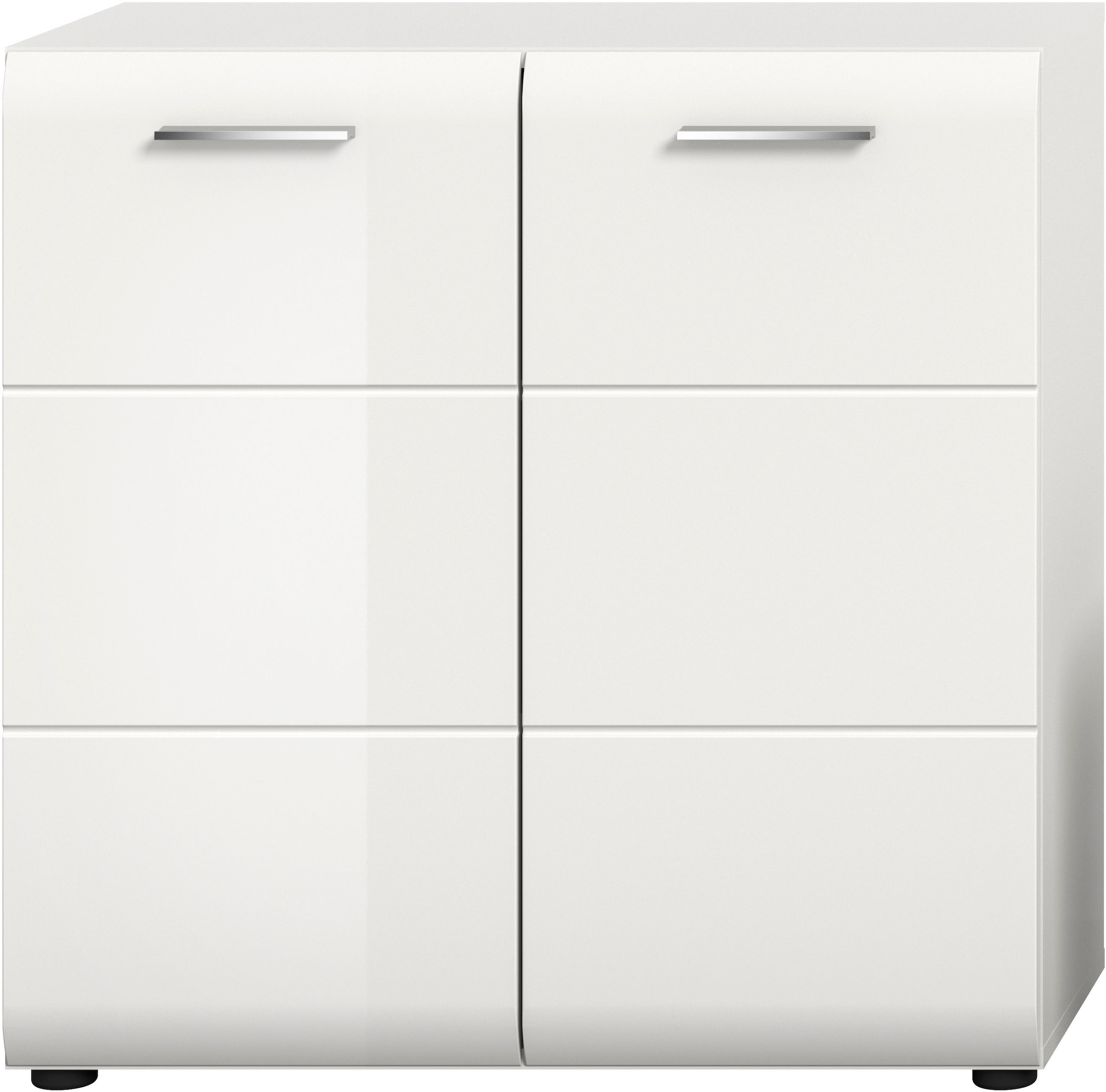 Home affaire Commode »FLORENZ, hochwertige MDF-Front,Rillenfräsung, 2 Türen, 3 Fächer« 1 cuis tlg. Kommode, Anrichte, Wohnzimmerschrank