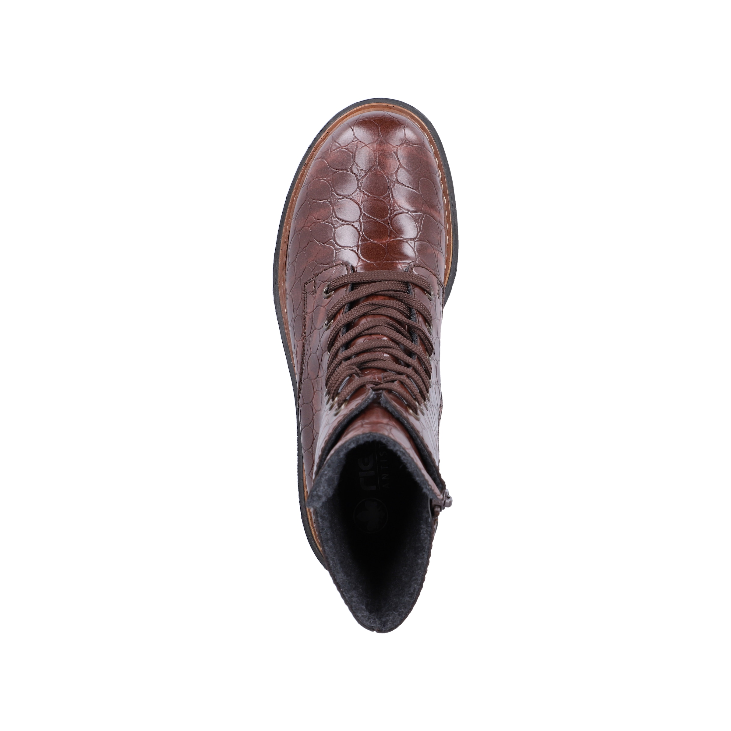 Rieker Bottines à lacets  Schnürstiefelette, Profilsohle, in veganer Verarbeitung