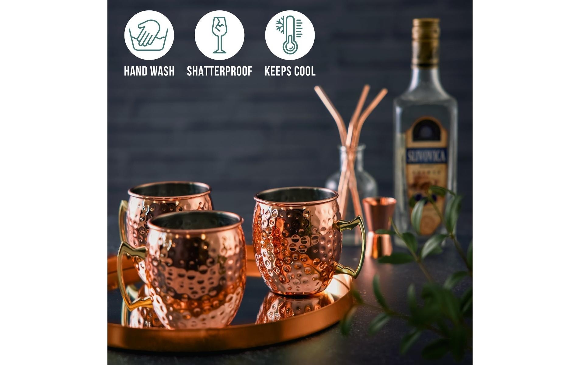   Cocktailglas »Oak & Steel Moscow Mule 550 ml, 4 Stück«