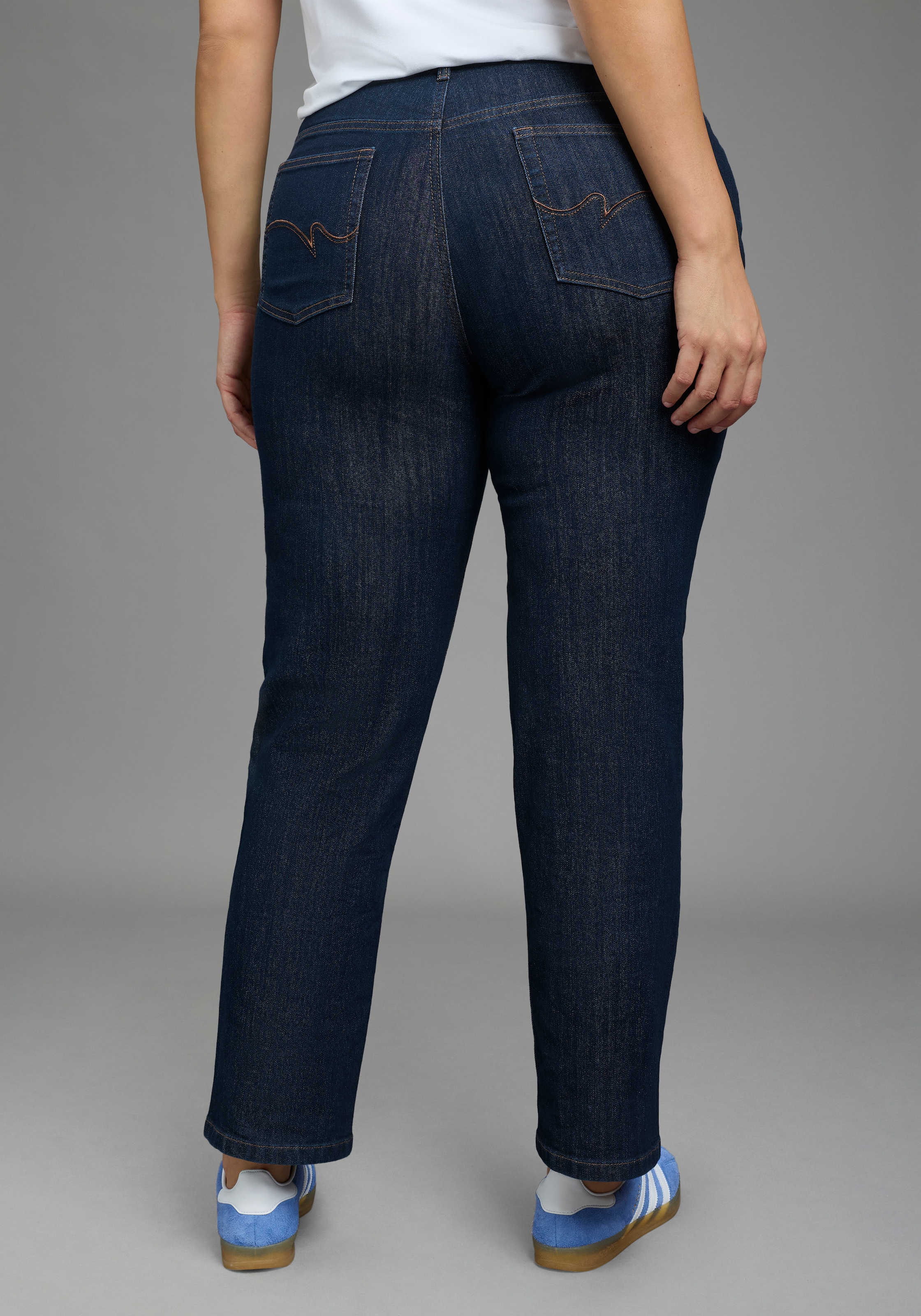 Laura Scott CURVE Jeans droit »Grosse Grössen« coupe droite, jambe droite, taille haute