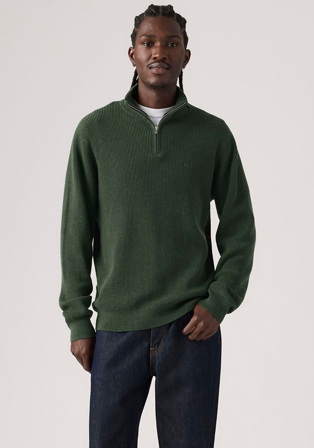 Levi's® Strickpullover »HM QUARTER ZIP SWEATER« mit Zipper und Struktur