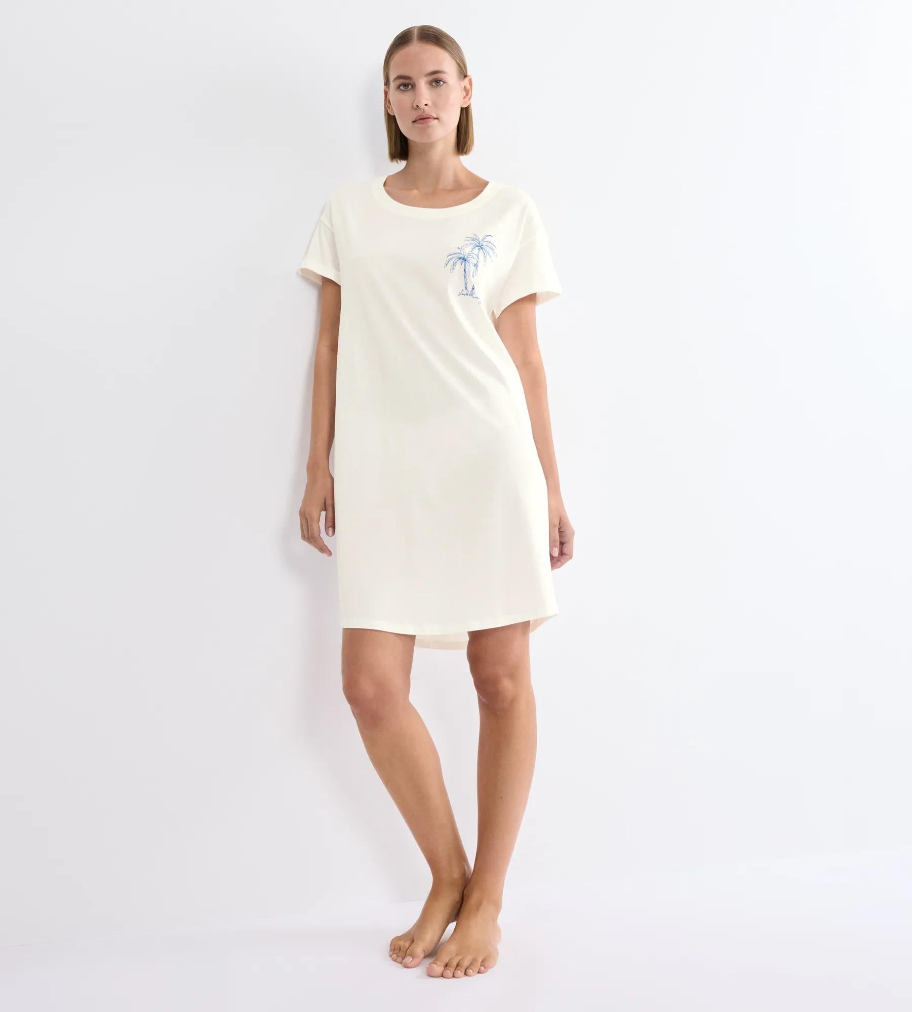 Triumph Chemise de nuit »Nightdresses NDK X« Sans poches weich, atmungsaktiv, gerippter Rundhalsausschnitt, Kurzarm