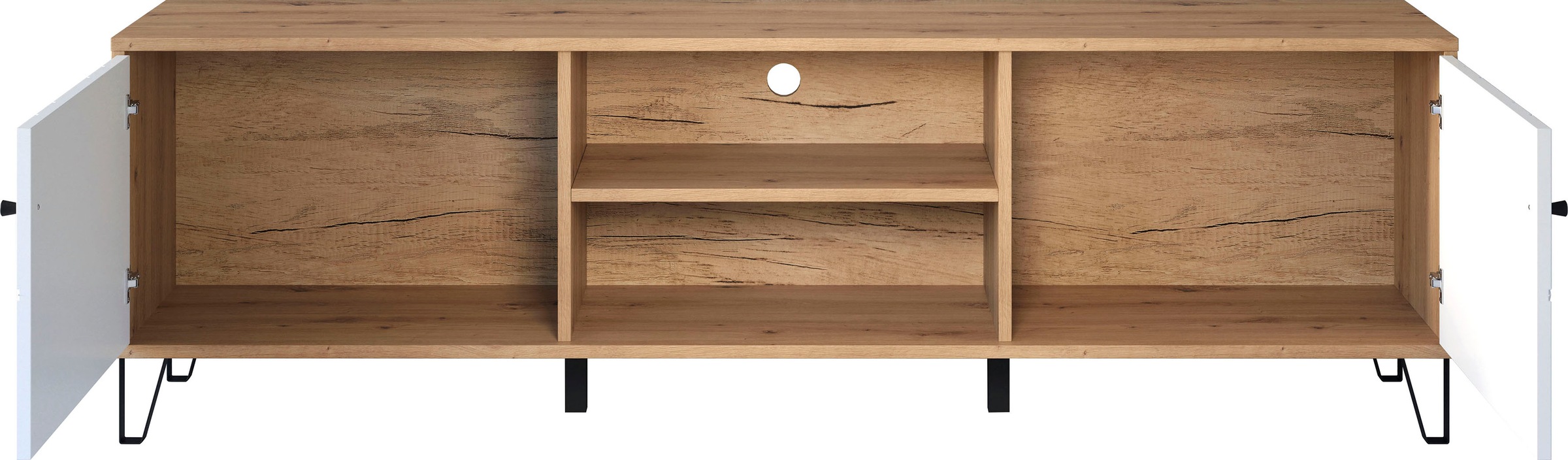 Home affaire Table basse »Tarragona TV-Kommode« Meuble TV avec 2 portes & 2 compartiments - (L/P/H) 183/40/56 cm