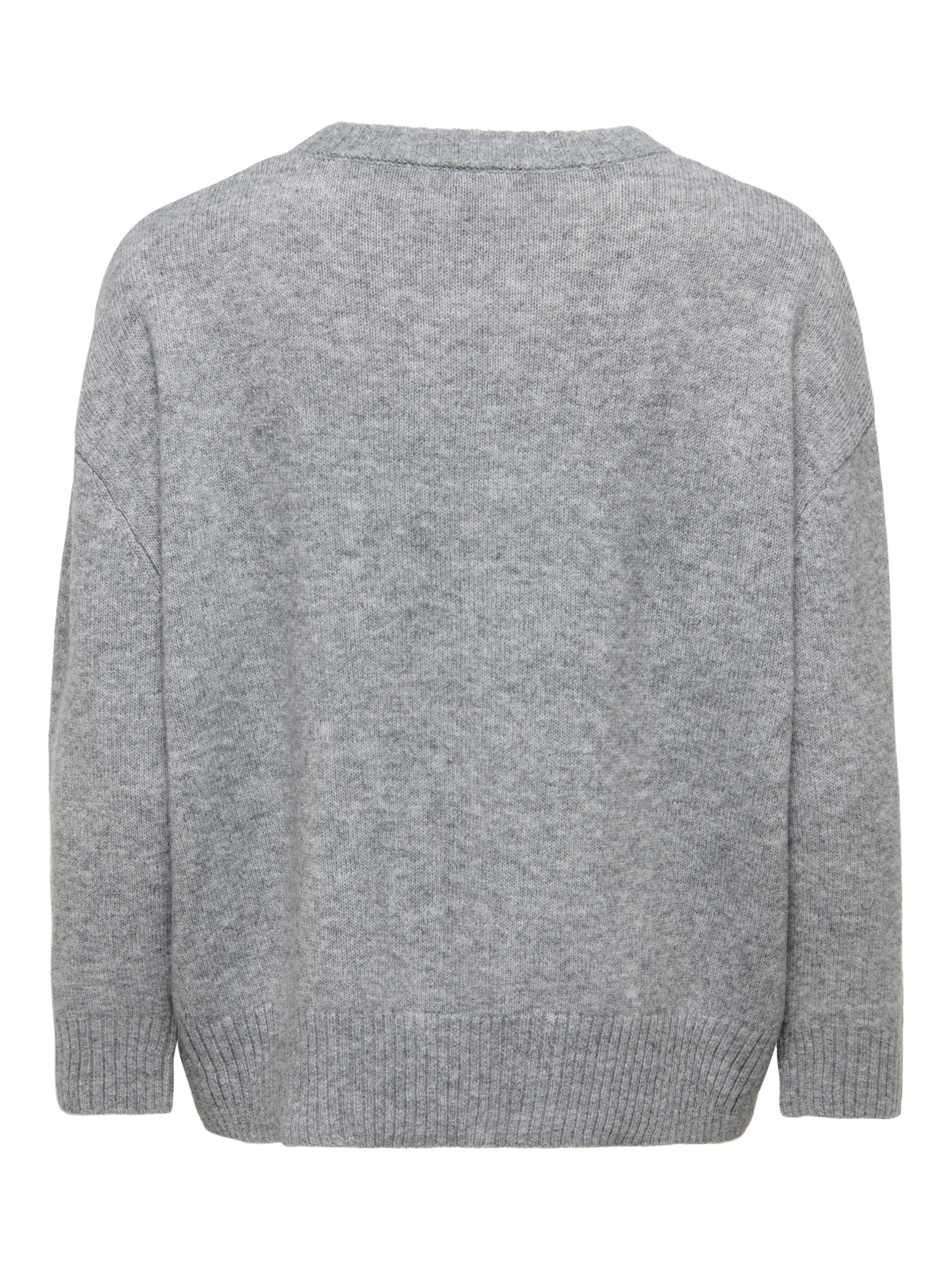 ONLY Pull à col rond »ONLALIVIA LS HIGH-LOW O-NECK NOOS KNT« mélange de matériaux, coupe régulière