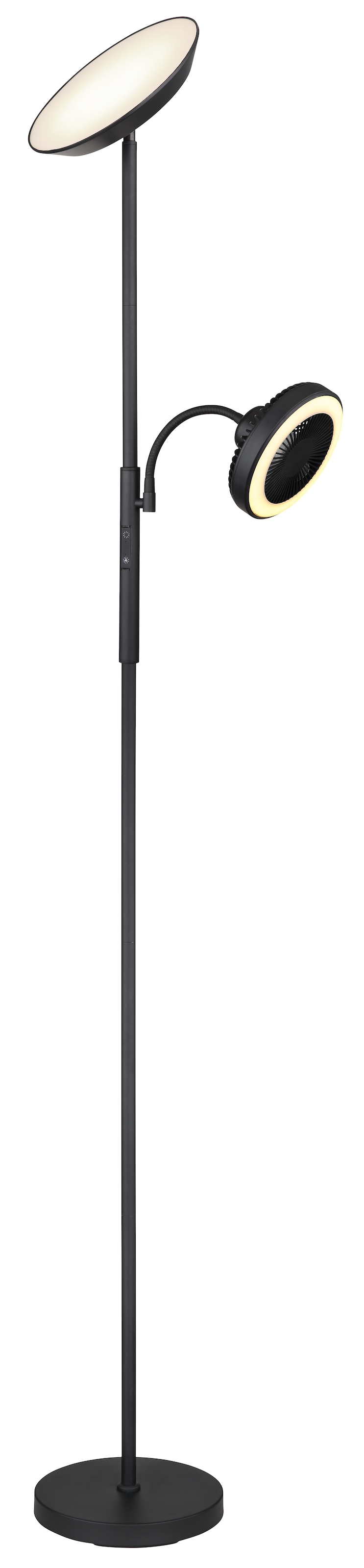 GLOBO LIGHTING Plafonnier LED »DAVYD« Module LED 1 cuis blanc chaud - blanc froid Lampadaire, lampe sur pied, lampe de lecture avec ventilateur, salon
