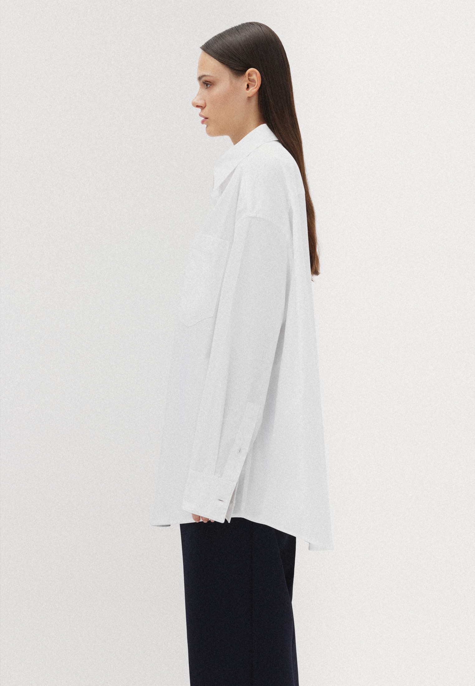 studio seidensticker Businesshemd Oversized Langarm Kentkragen Uni