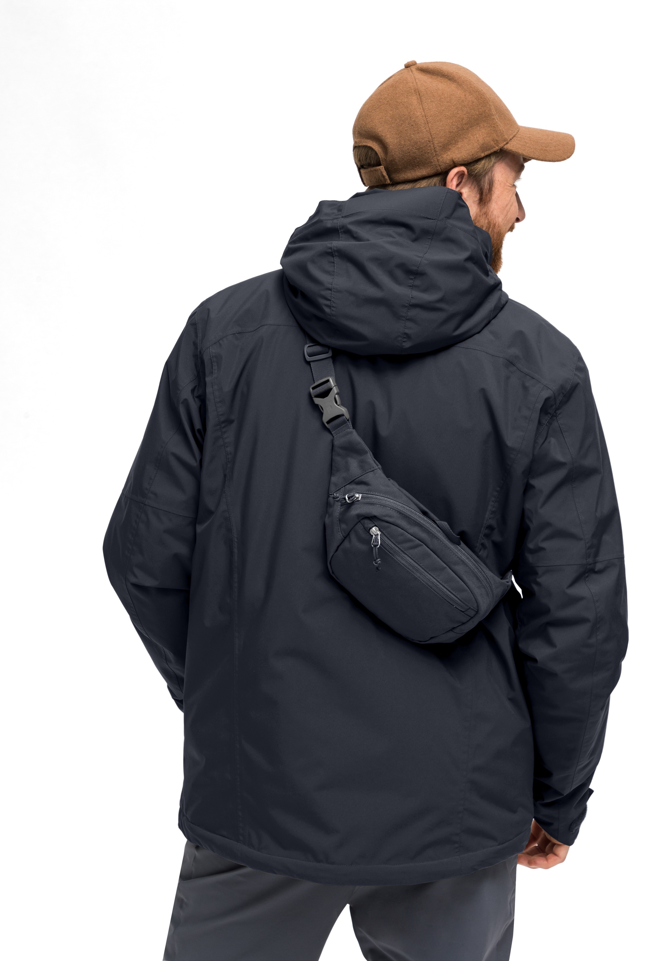 Maier Sports Veste de pluie »Metor Therm Rec M« veste homme chaude avec capuche, veste d'hiver imperméable et respirante