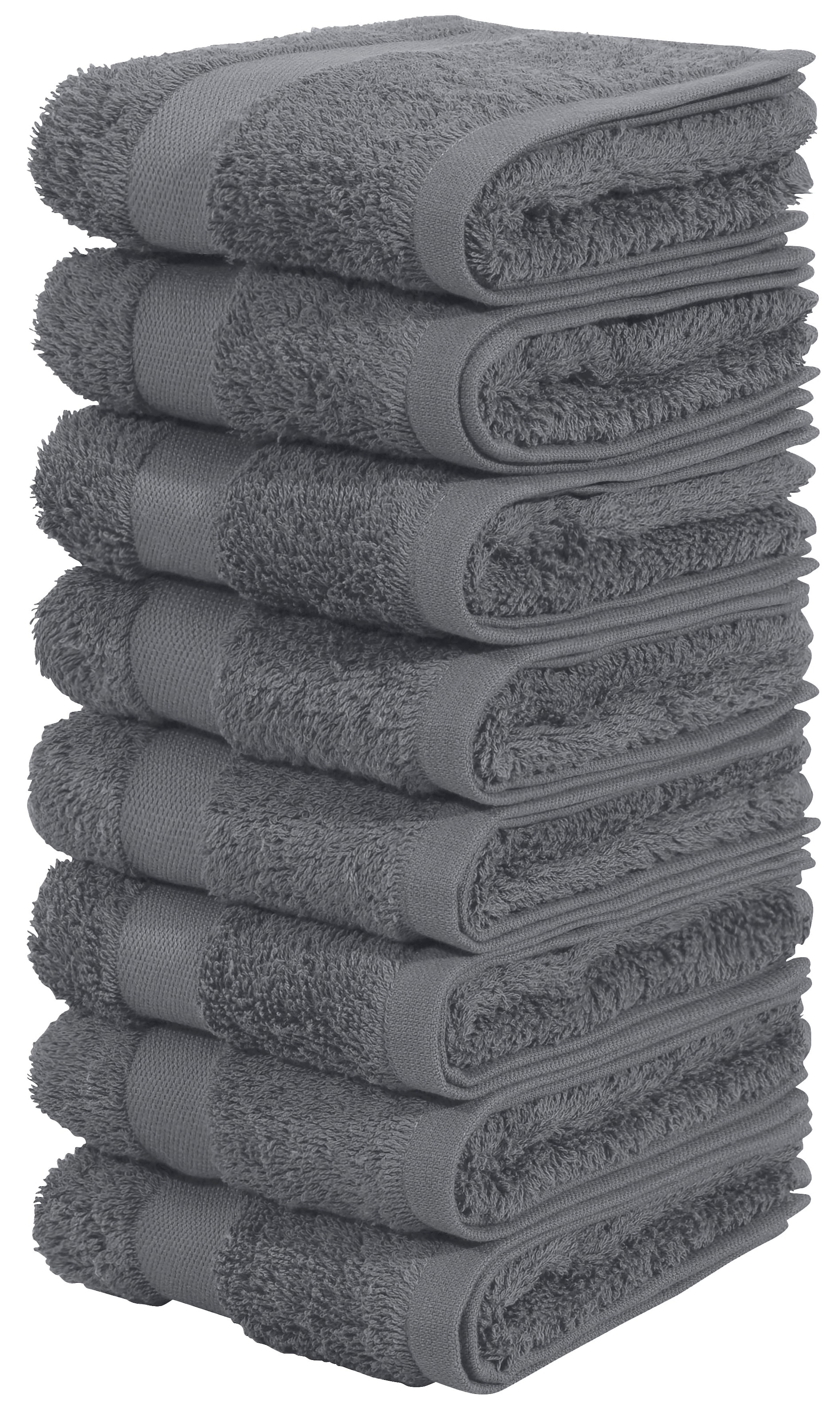 GOODproduct Gaestehandtuecher »Vanessa, 8 Gästehandtücher, 30x50cm, in Standard- und Premium-Qualität« serviettes avec bordure, 100% coton, uni, douces
