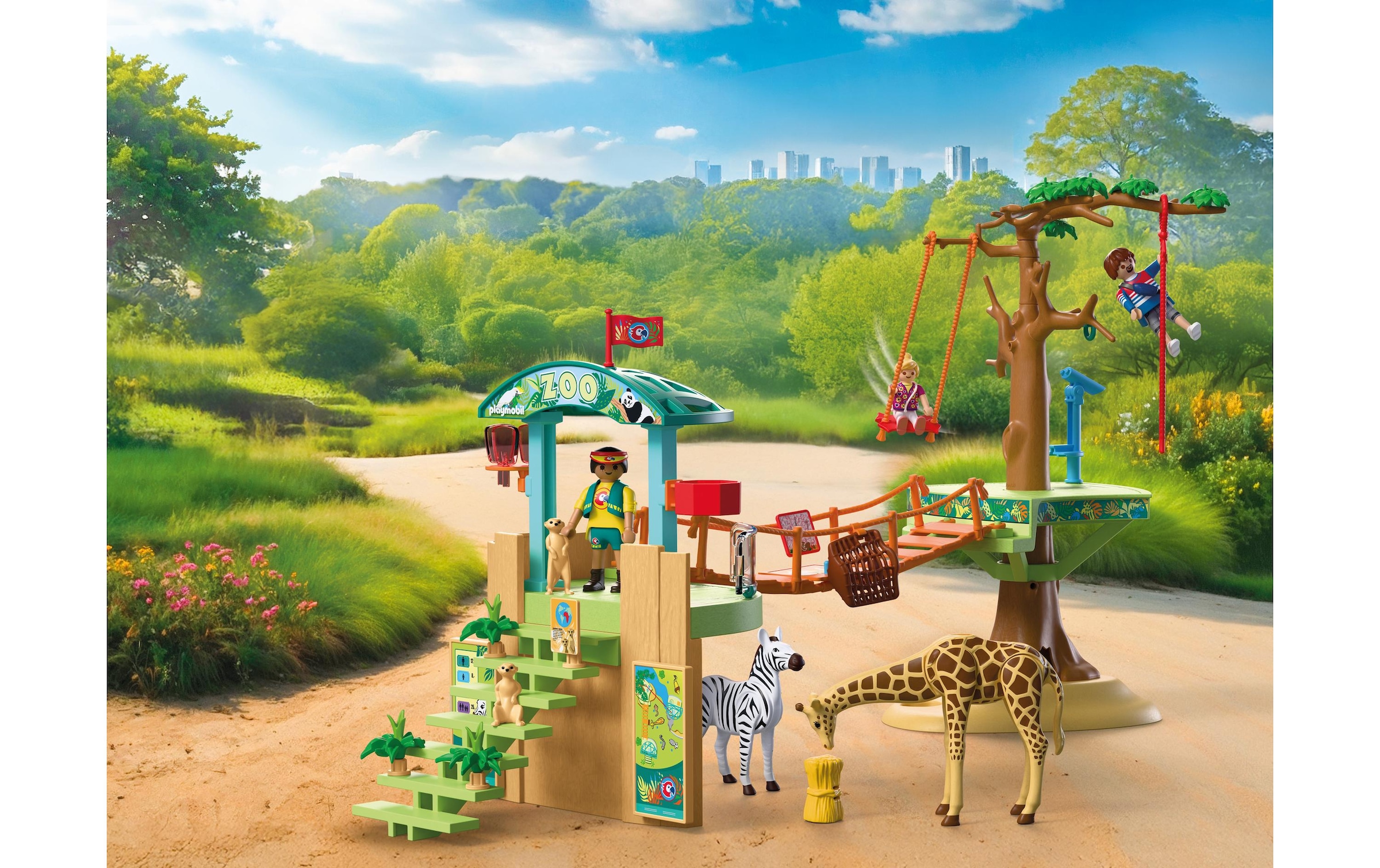 Playmobil® Konstruktions-Spielset »Zoo: Wildnis-Kletterpark (72070), Animals & Friends« Made in Europe