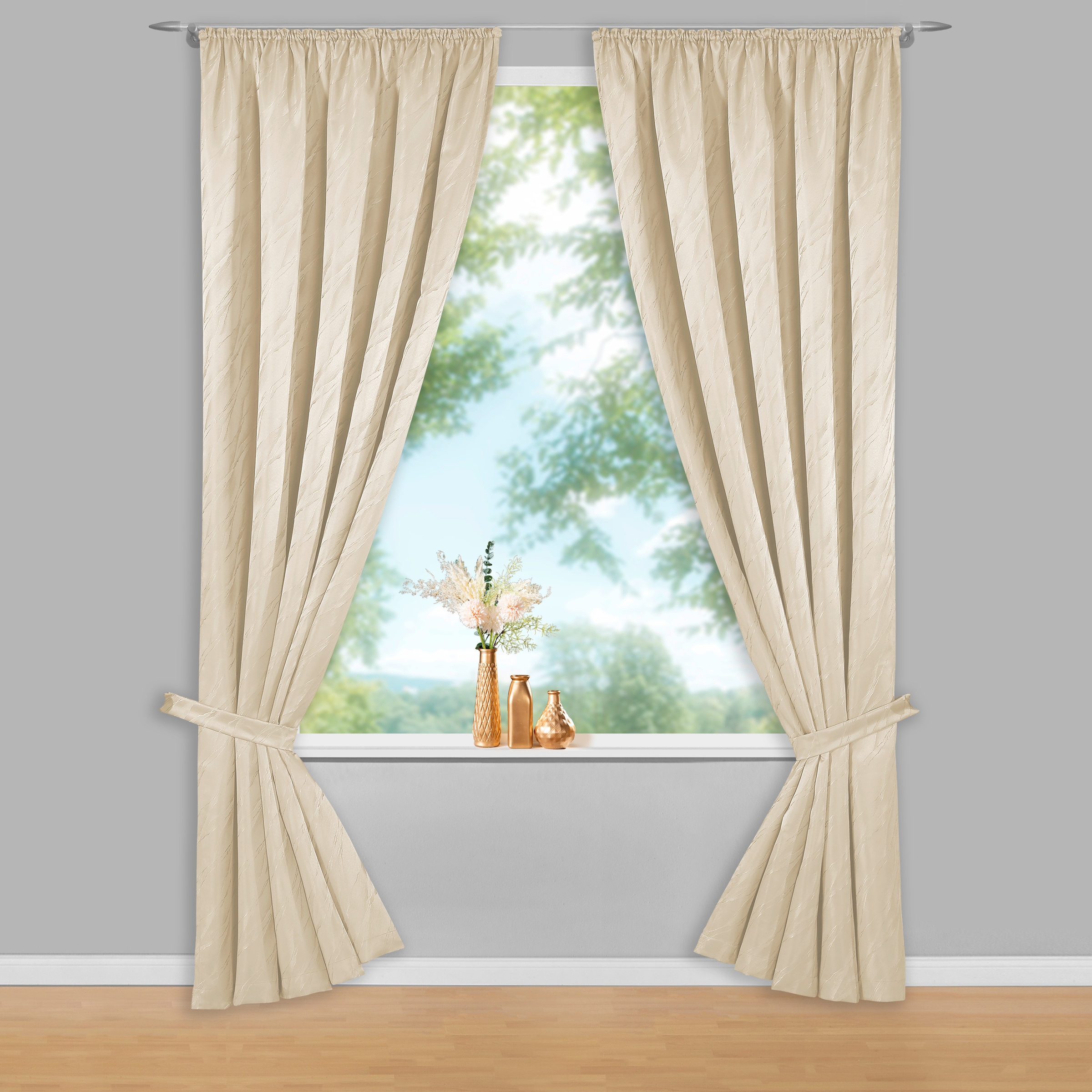 Weckbrodt Rideau »Linz« Bande volante 1 cuis tlg. Jacquard, blickdicht, edler Glanz, mit Raffhalter, Gardine, Store