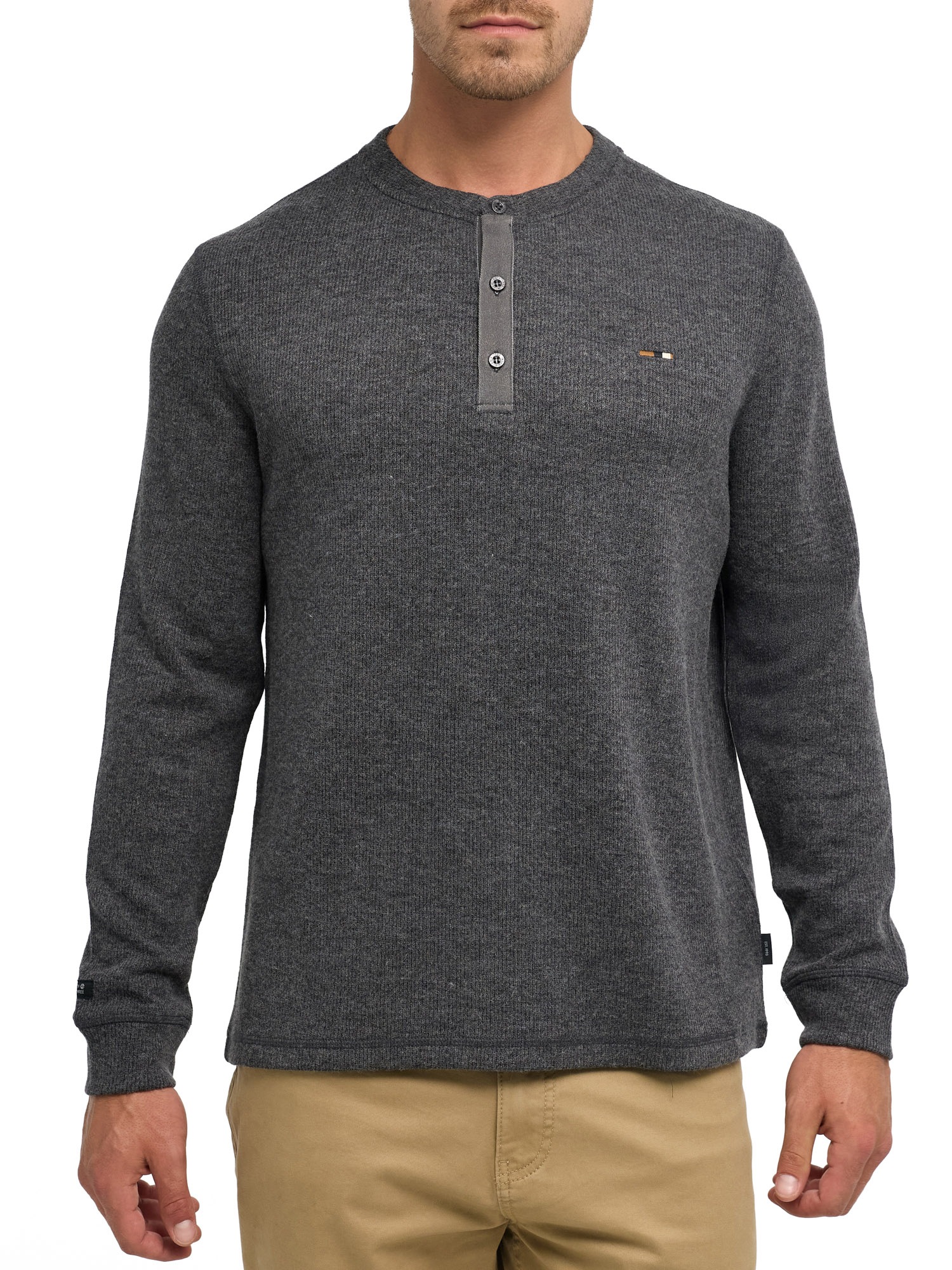 Indicode Sweat-shirt »INDorburn Grandad«, Materialmix, regular fit
