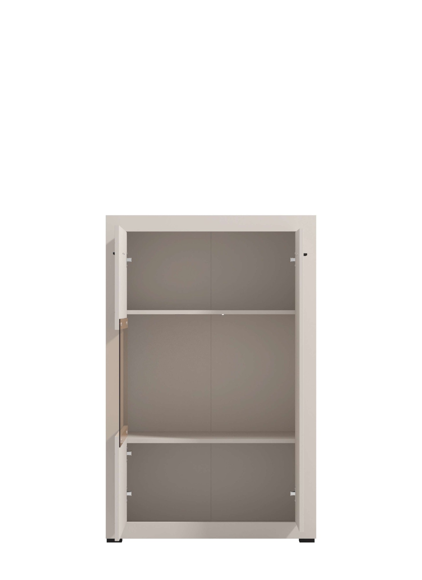 Home affaire Buffet haut »Warwick, Hochkommode, Vitrine, Glasvitrine, Kombi-Highboard« Modernes Highboard: Kaschmir-Dekor, 2 Türen, Heissfolienprägung