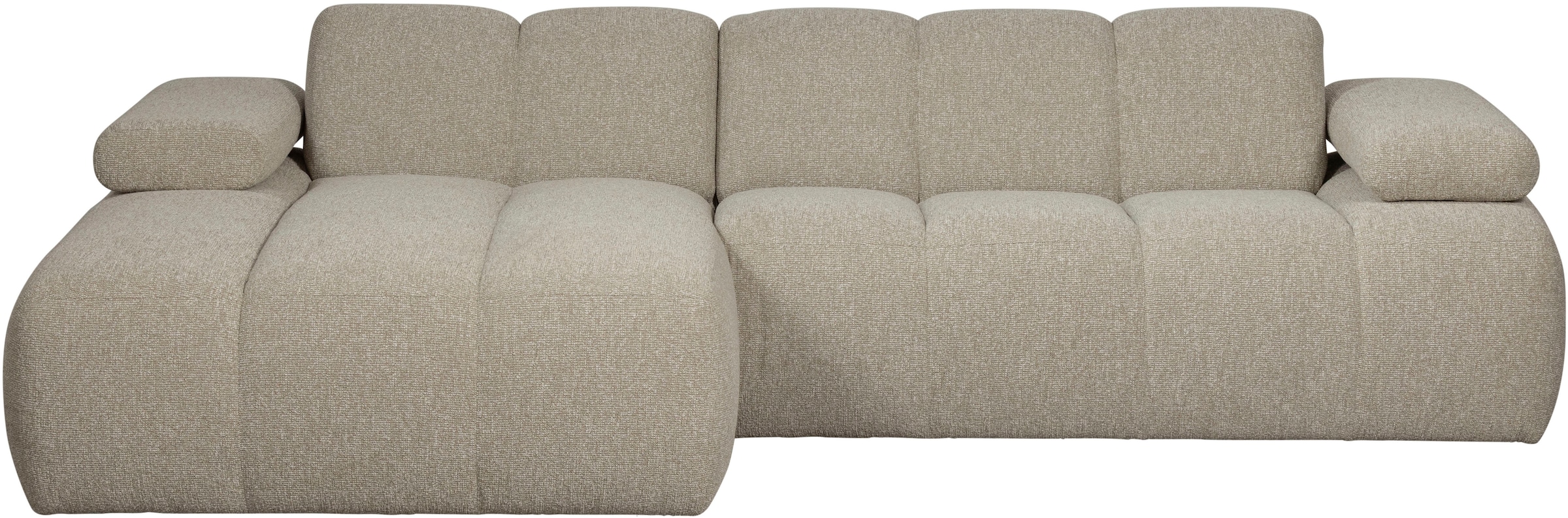 WOOOD Chaise longue »Mojo Bouclé-Bezug mit verstellbarer Armlehne, H 74 x B 284 x T 160 cm« charge supportée 360 kg, résistance maximale à l'usure, entretien obligatoire