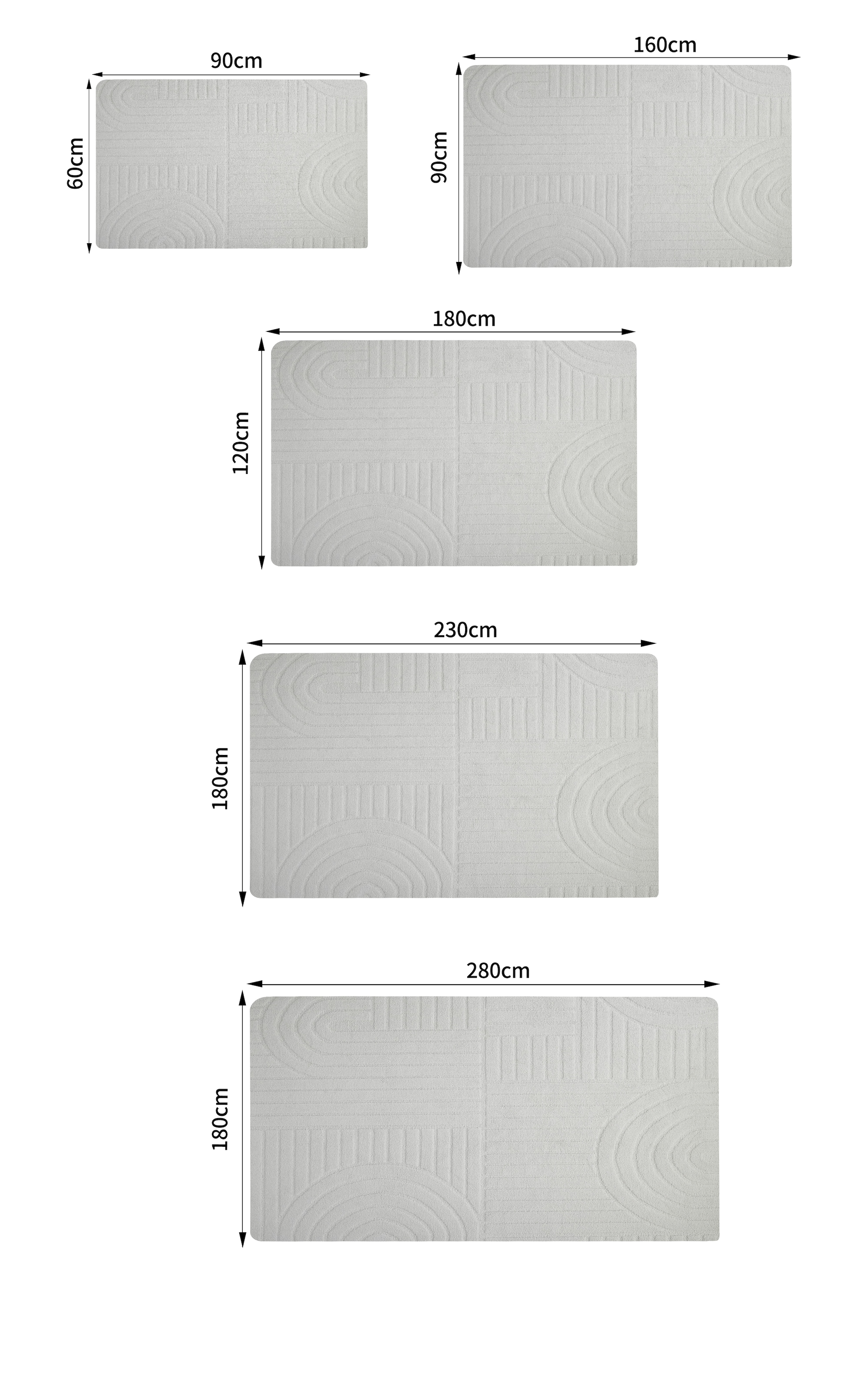 GOODproduct Tapis »Neele, Boho-Design, Hoch-Tief, waschbar« Rectangulaire 12 mm Höhe effet 3D, scandinave, tapis design, salon, chambre
