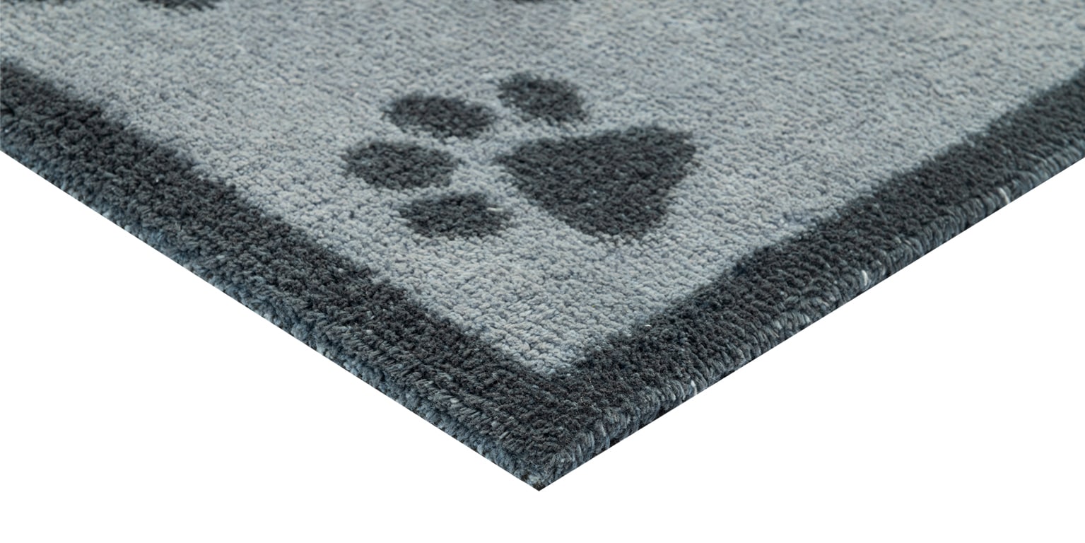Turtle Mat Tapis de sol »Paws Grey« Rectangulaire 9 mm Höhe